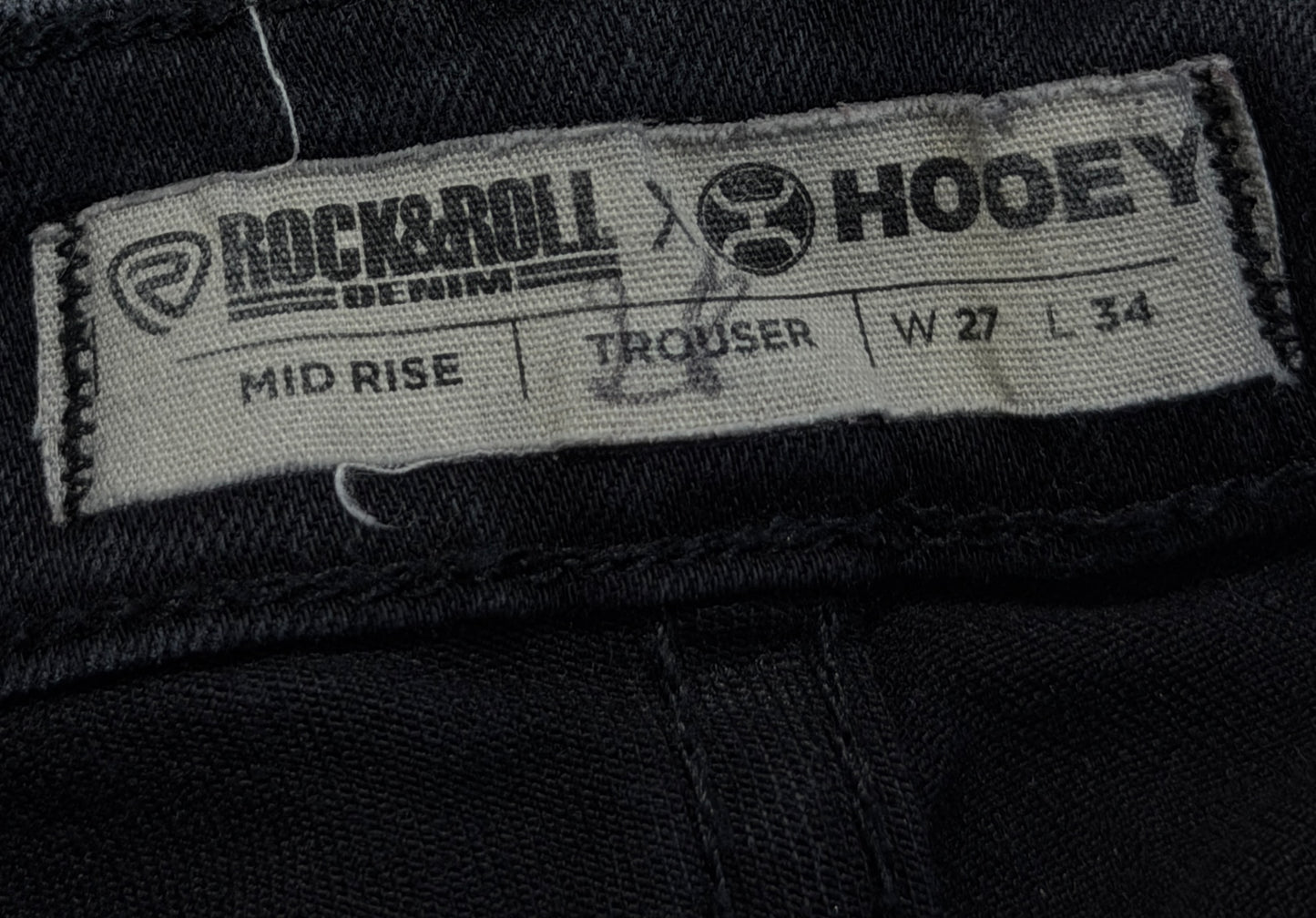 2000s Flare Rock&Roll Denim Black Jeans
