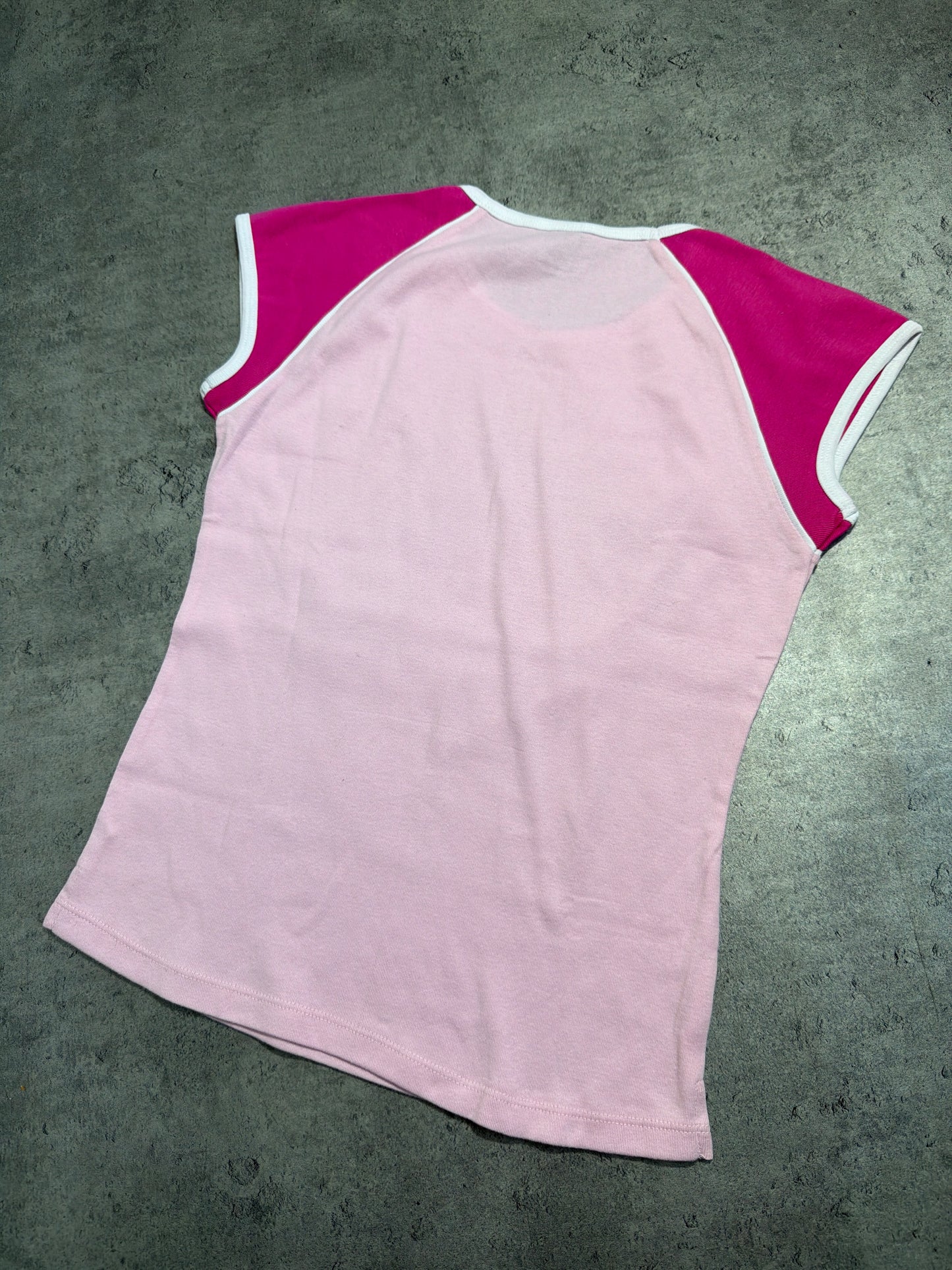 2000s USA Baby Tee Pink College style