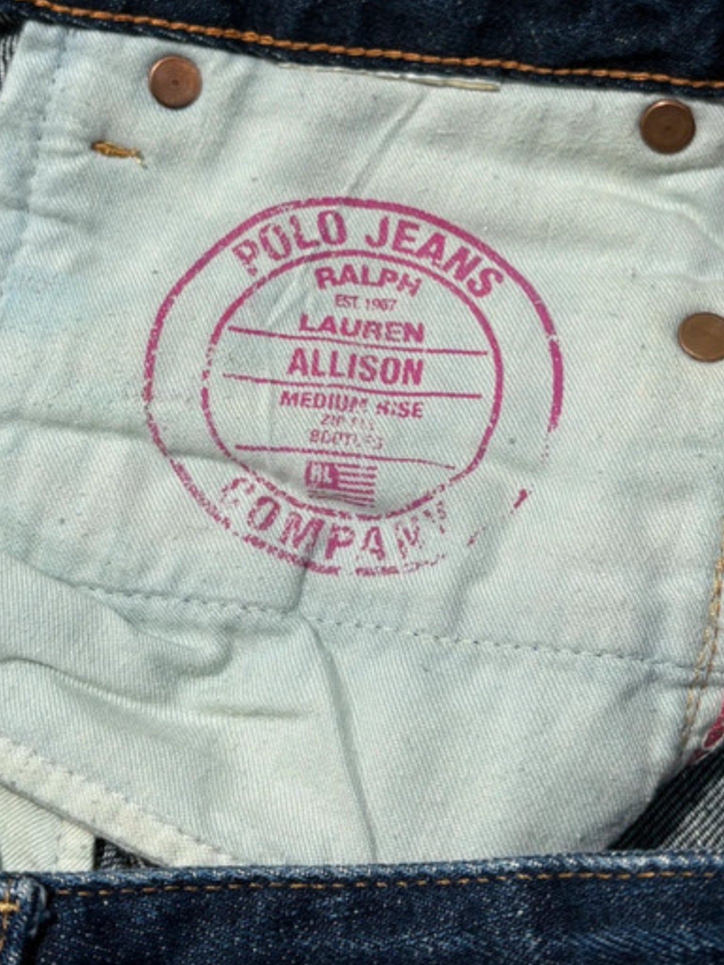 2000s *RARE* Polo Ralph Lauren bootcut washed jeans dzwony flare flared