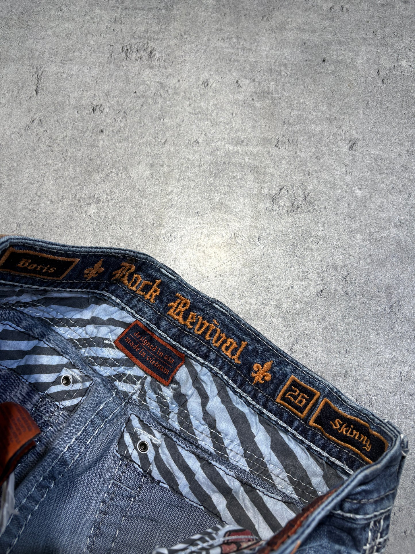 2000s Rock Revivial skinny jeans blue