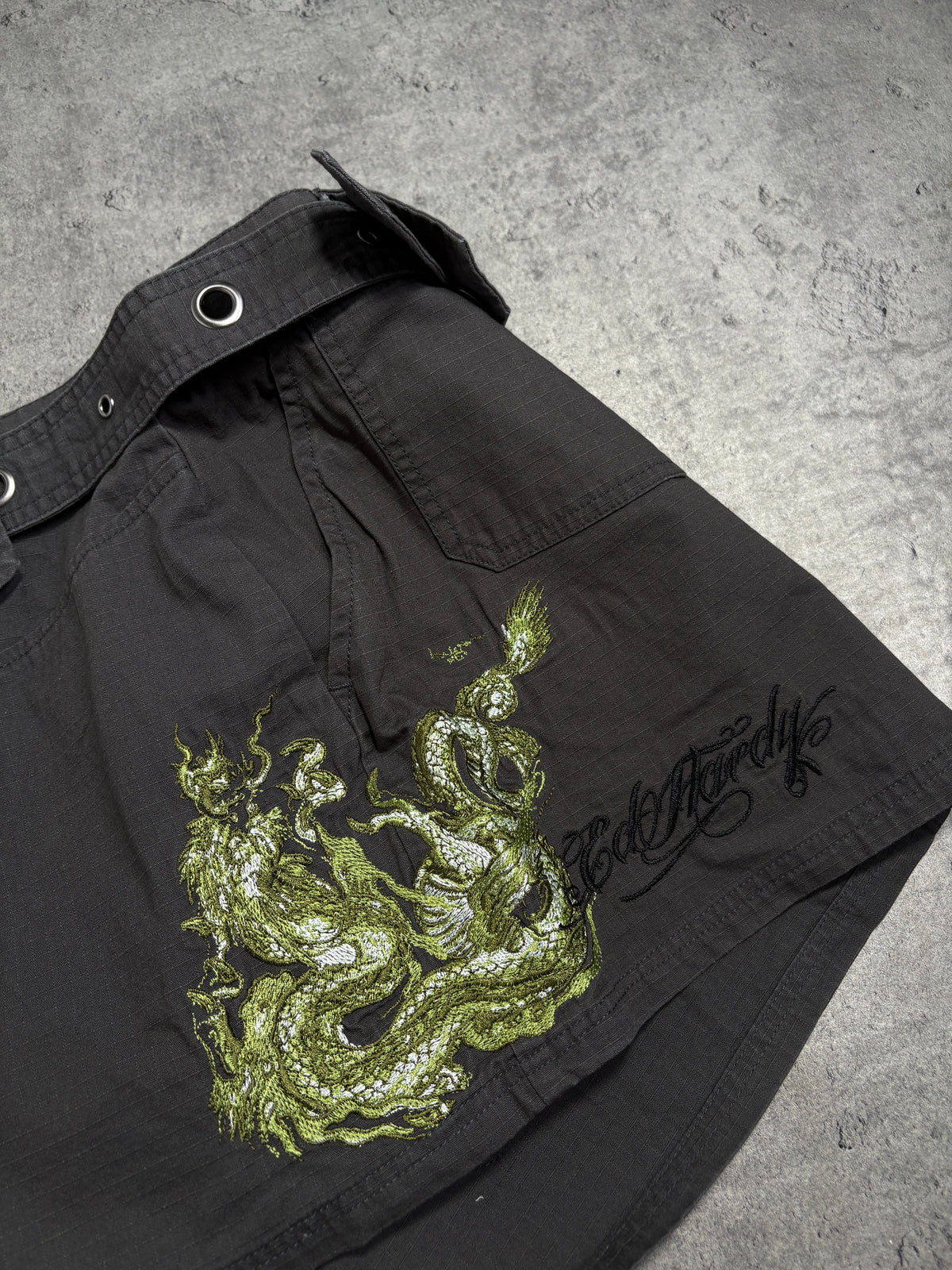 Ed Hardy Mini Skirt With Belt Krótka Spódniczka Z Paskiem