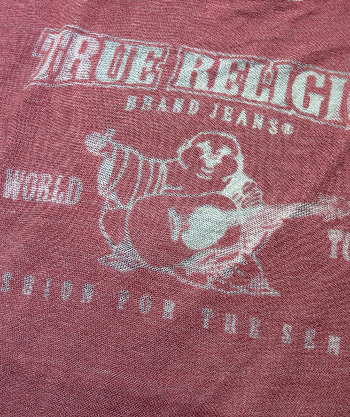 2000s True Religion baby pink t-shirt