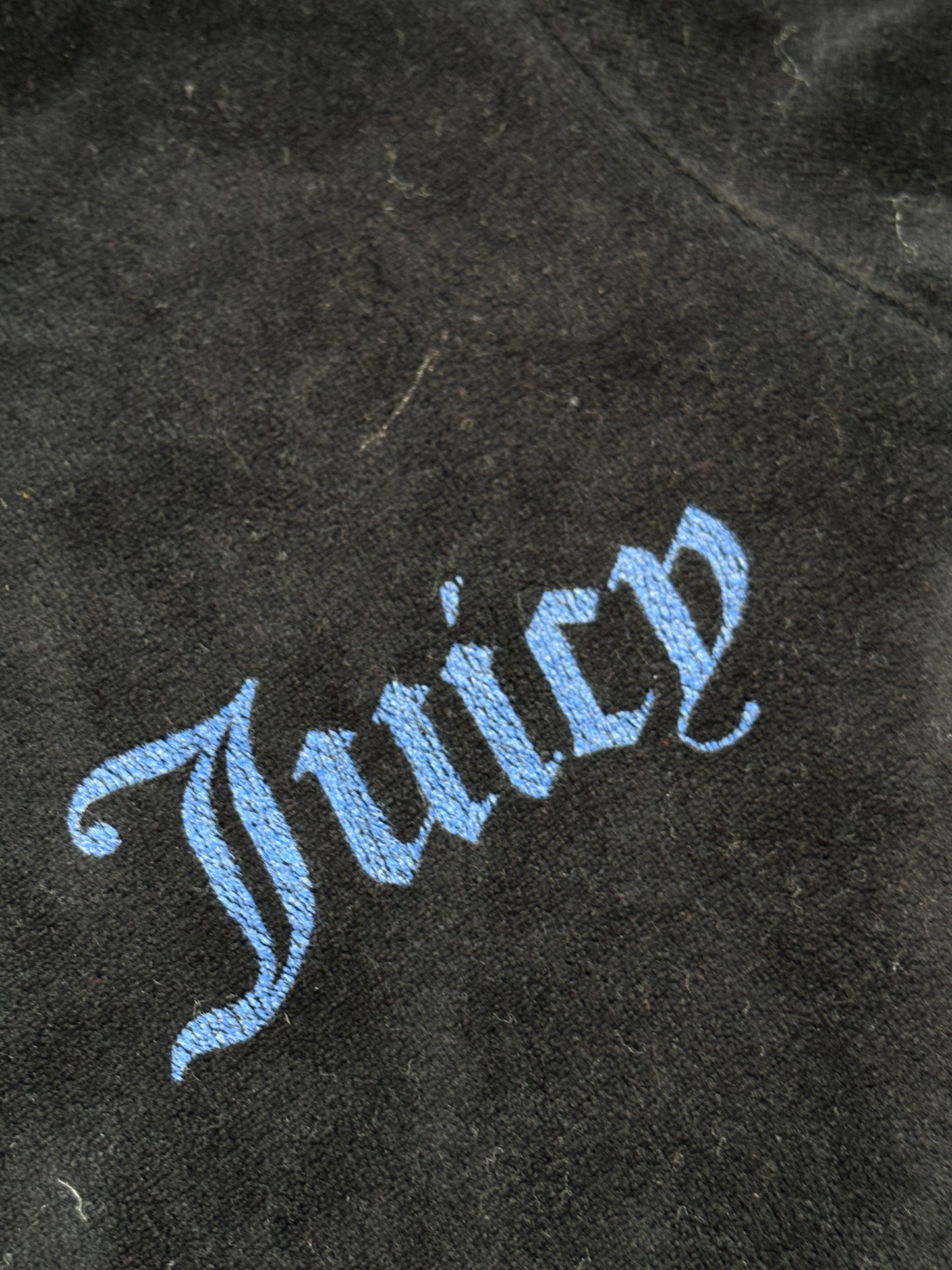 2000s Juicy Couture Welur Zip Up Hoodie navy