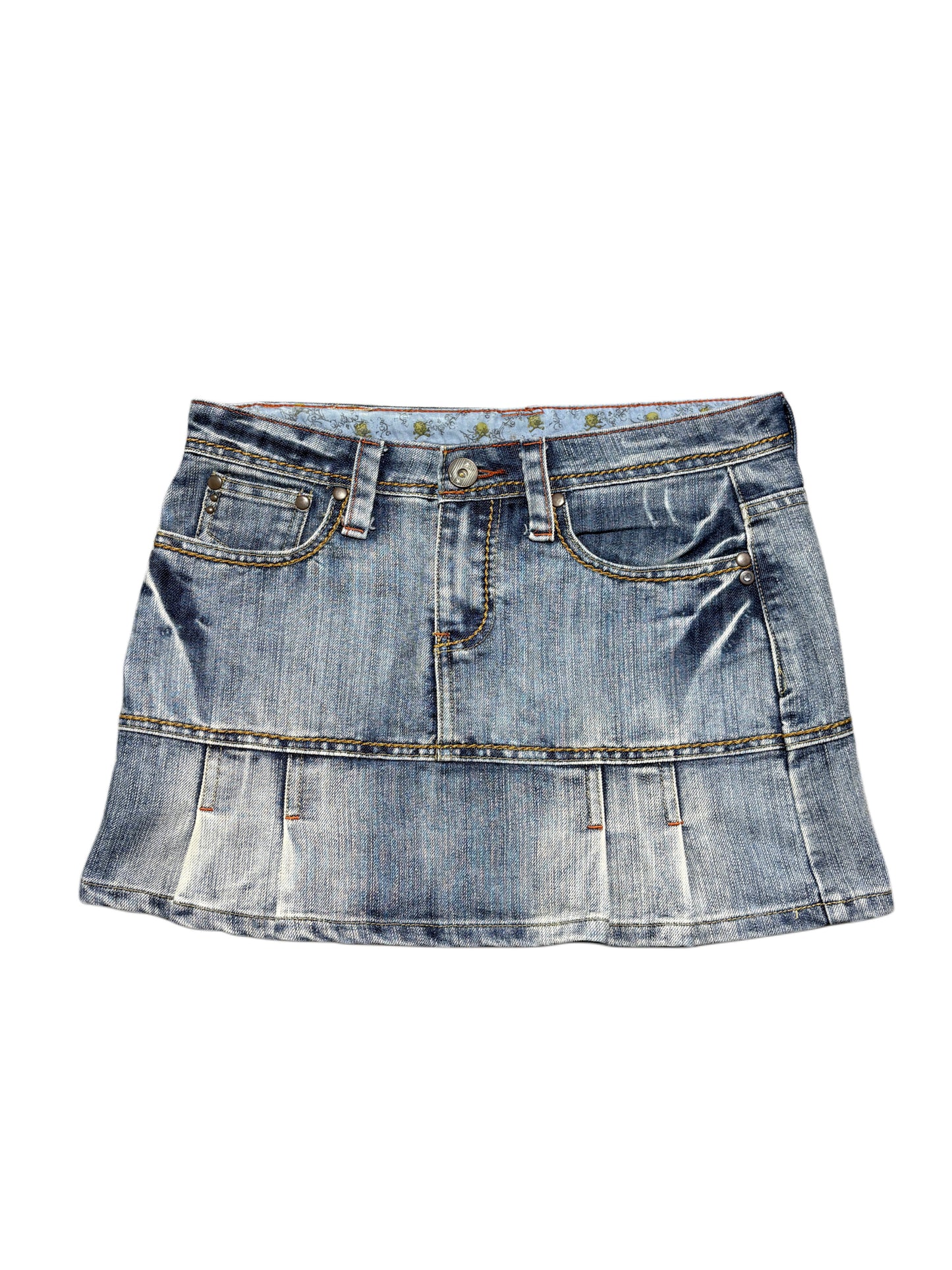 Vintage denim washed skirt