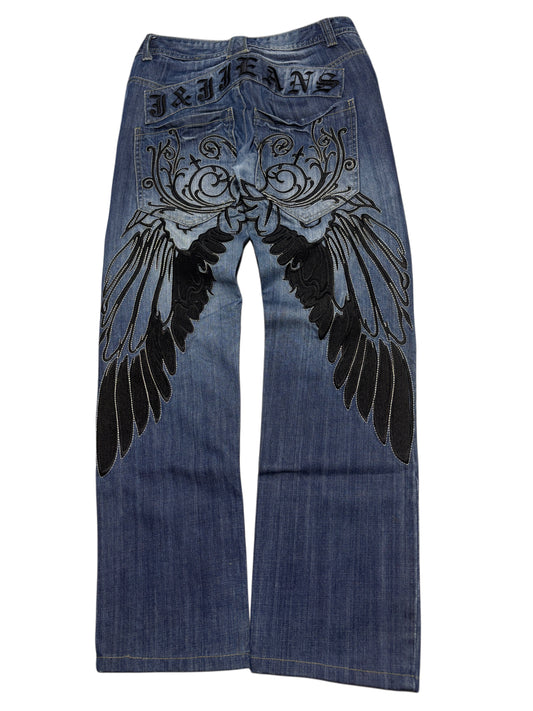 2000s Tribal Wings Jeans