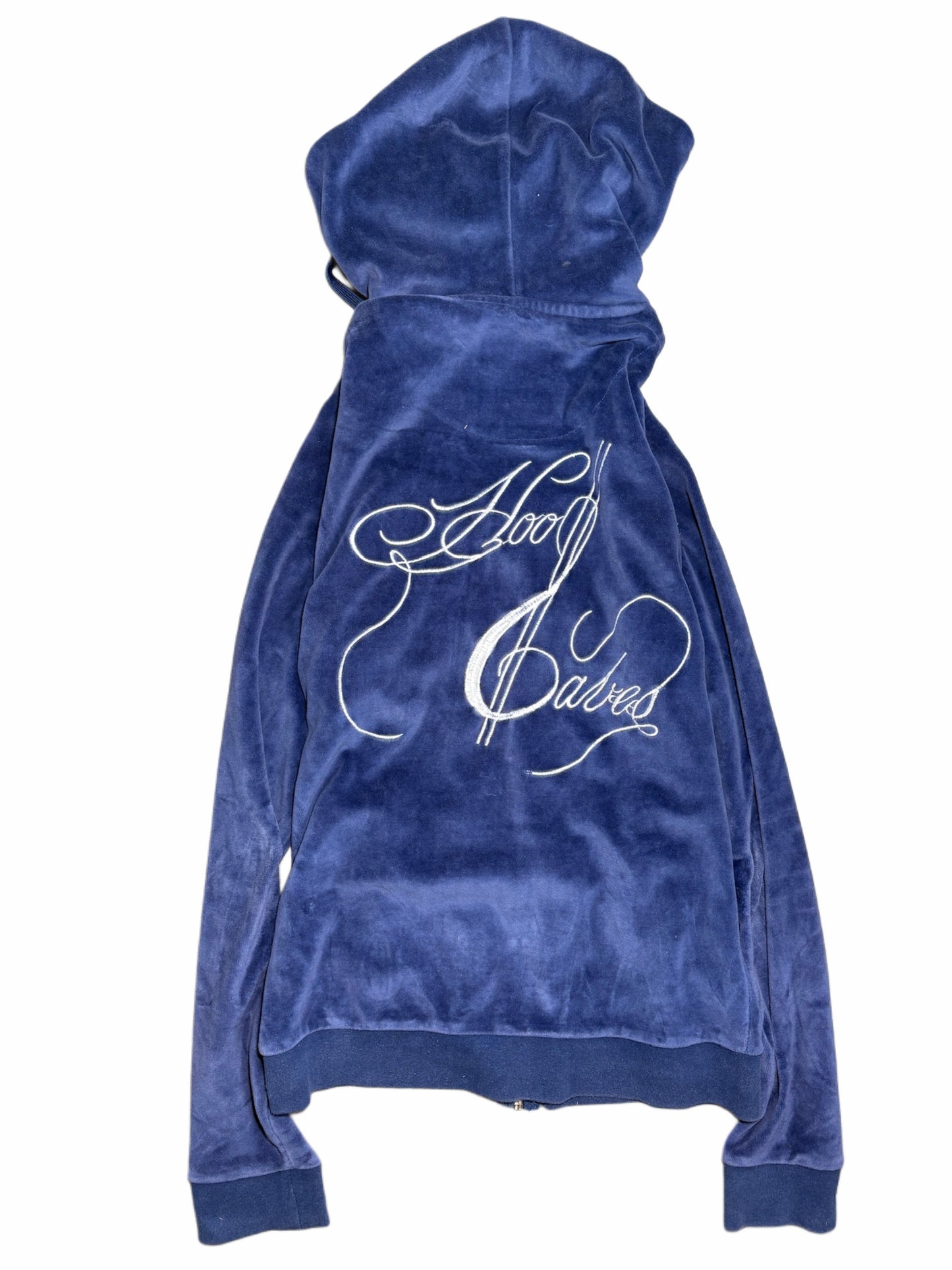 2000s Hood Babes welur zip up hoodie