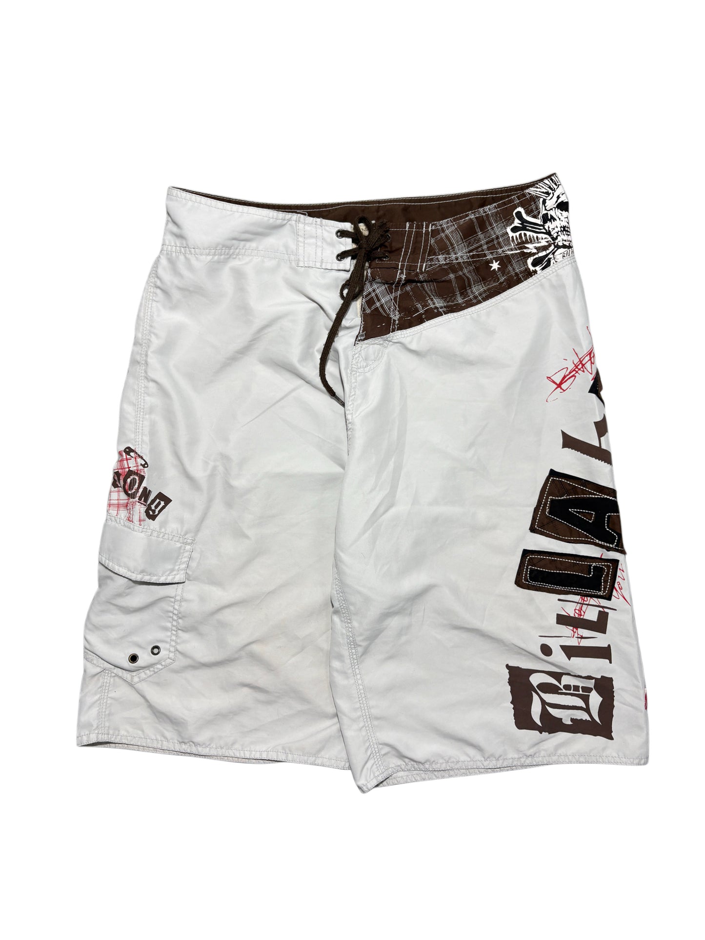 2000s Billabong Surf Shorts White