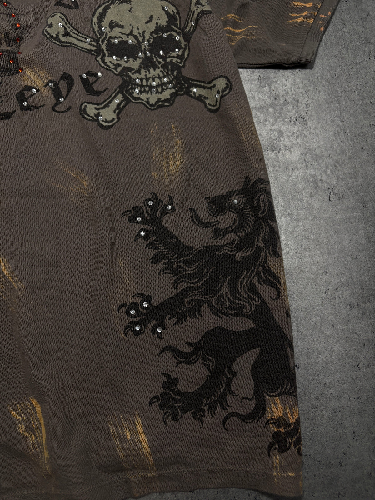 2000s Skull Y2K Archive Polo T-shirt