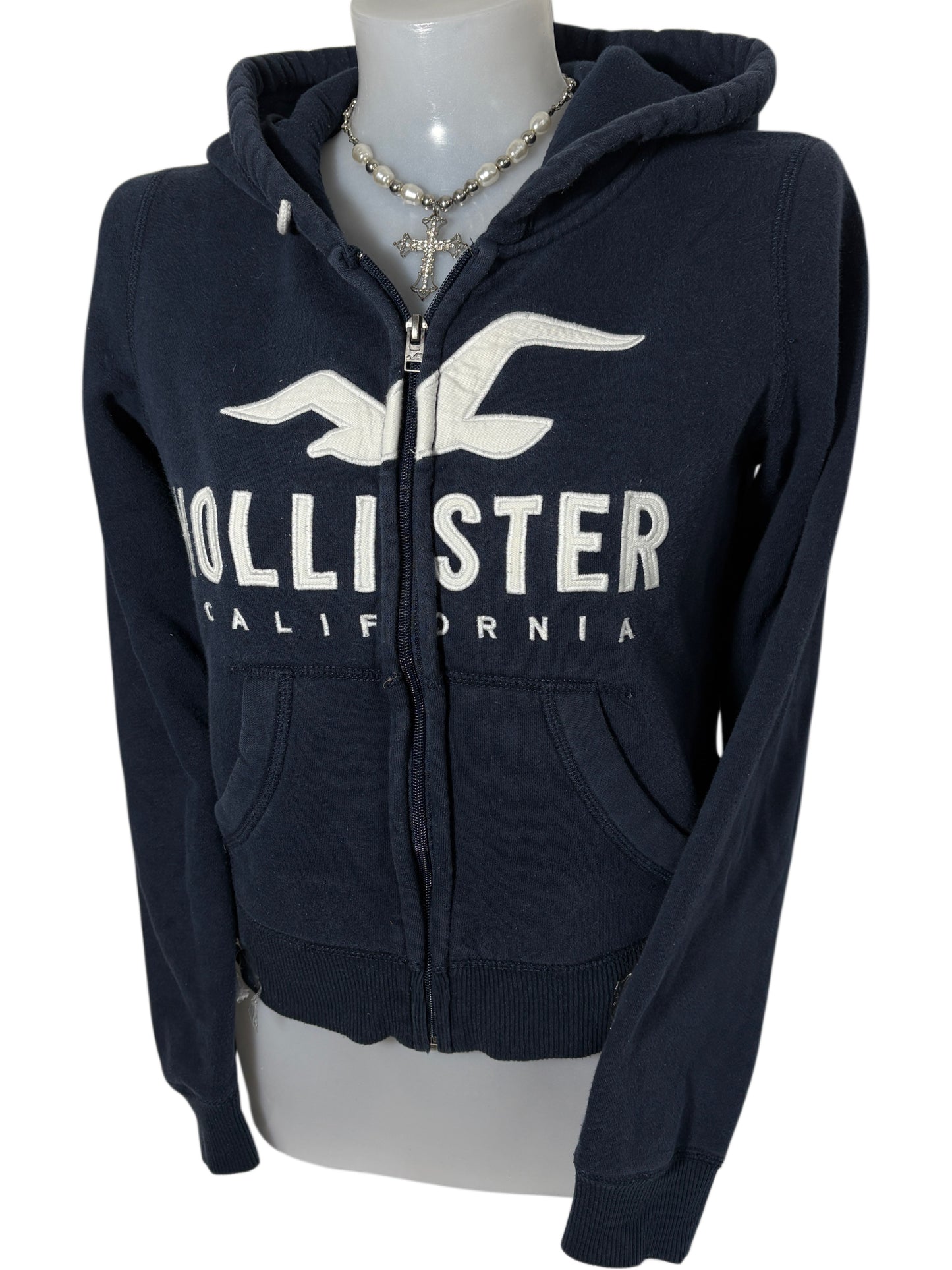 2000s Hollister zip up hoodie boxy