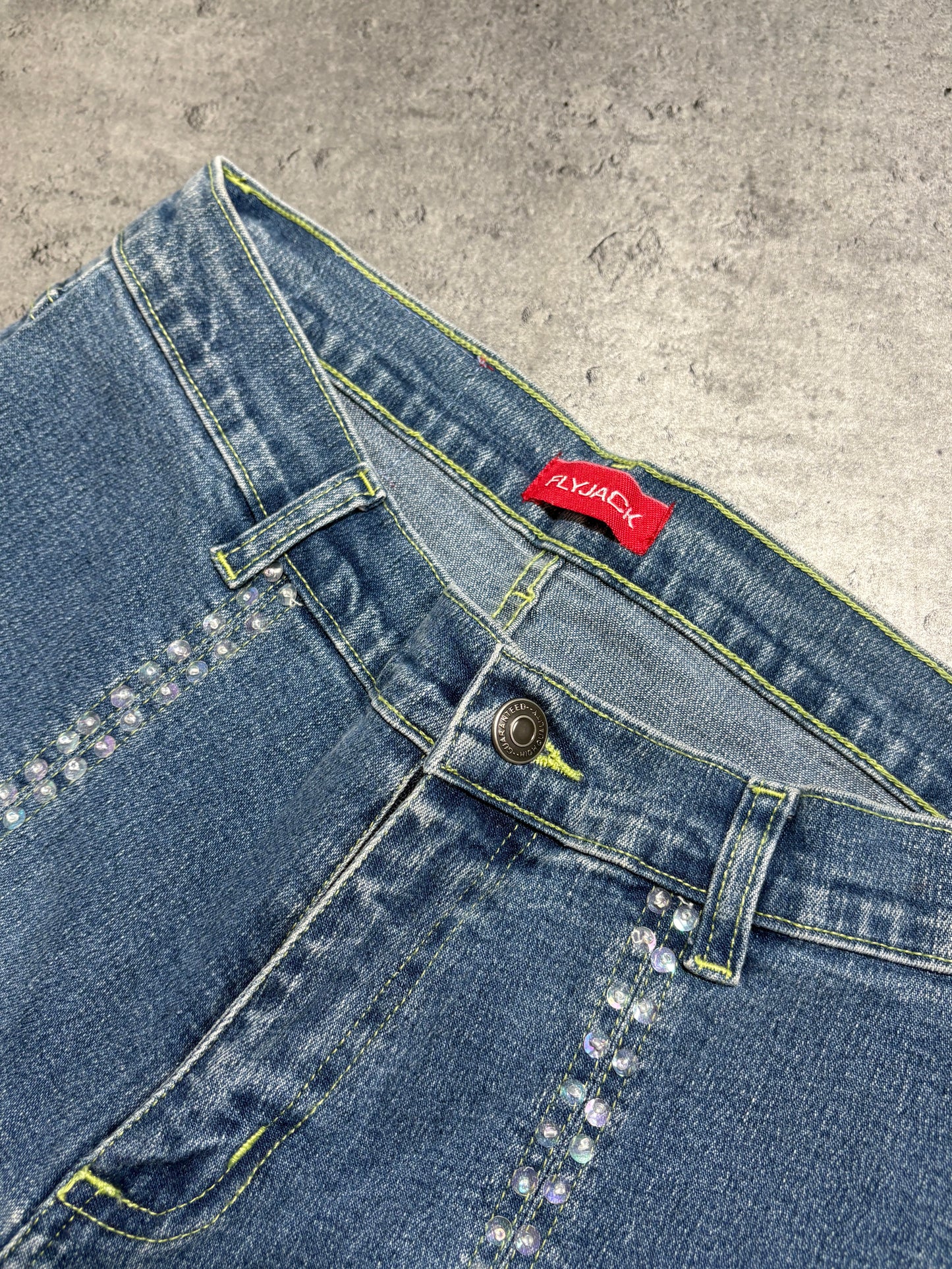 2000s Flare Jeans Washed Dzwony Y2K