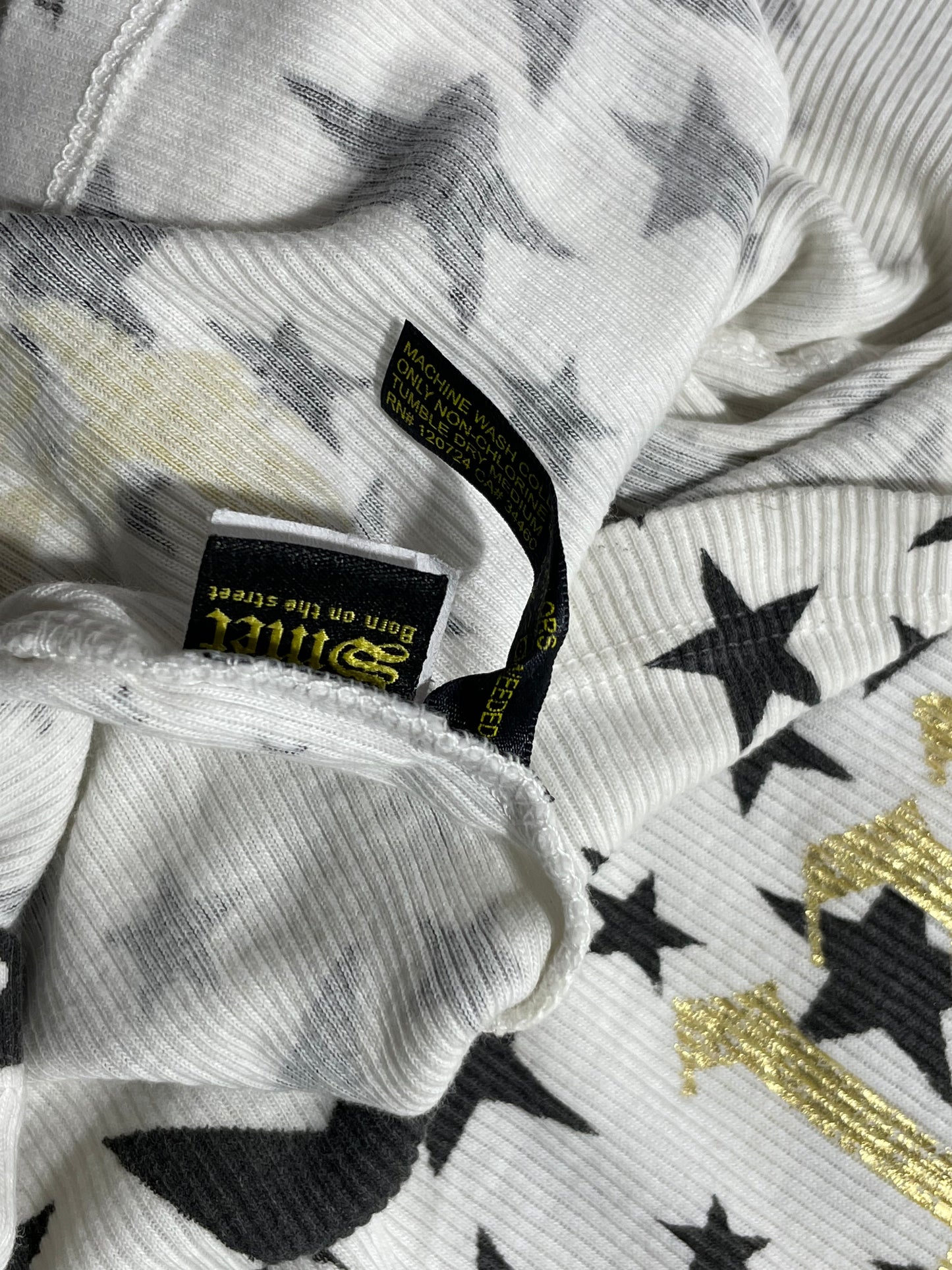 2000s Smet by Christian Audigier sexy top/mini dress sukienka w gwiazdki
