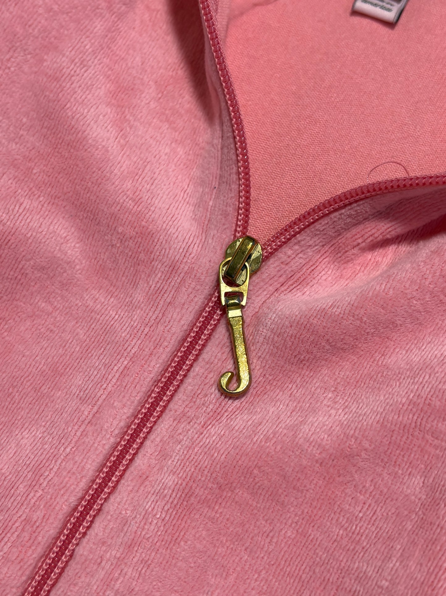 2000s Juicy Couture Welur Zip Up Hoodie pink
