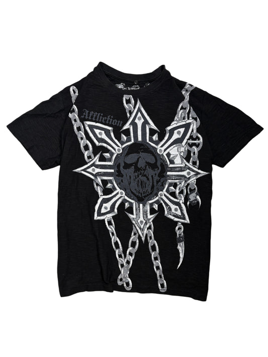 2000s Affliction Skull black t-shirt