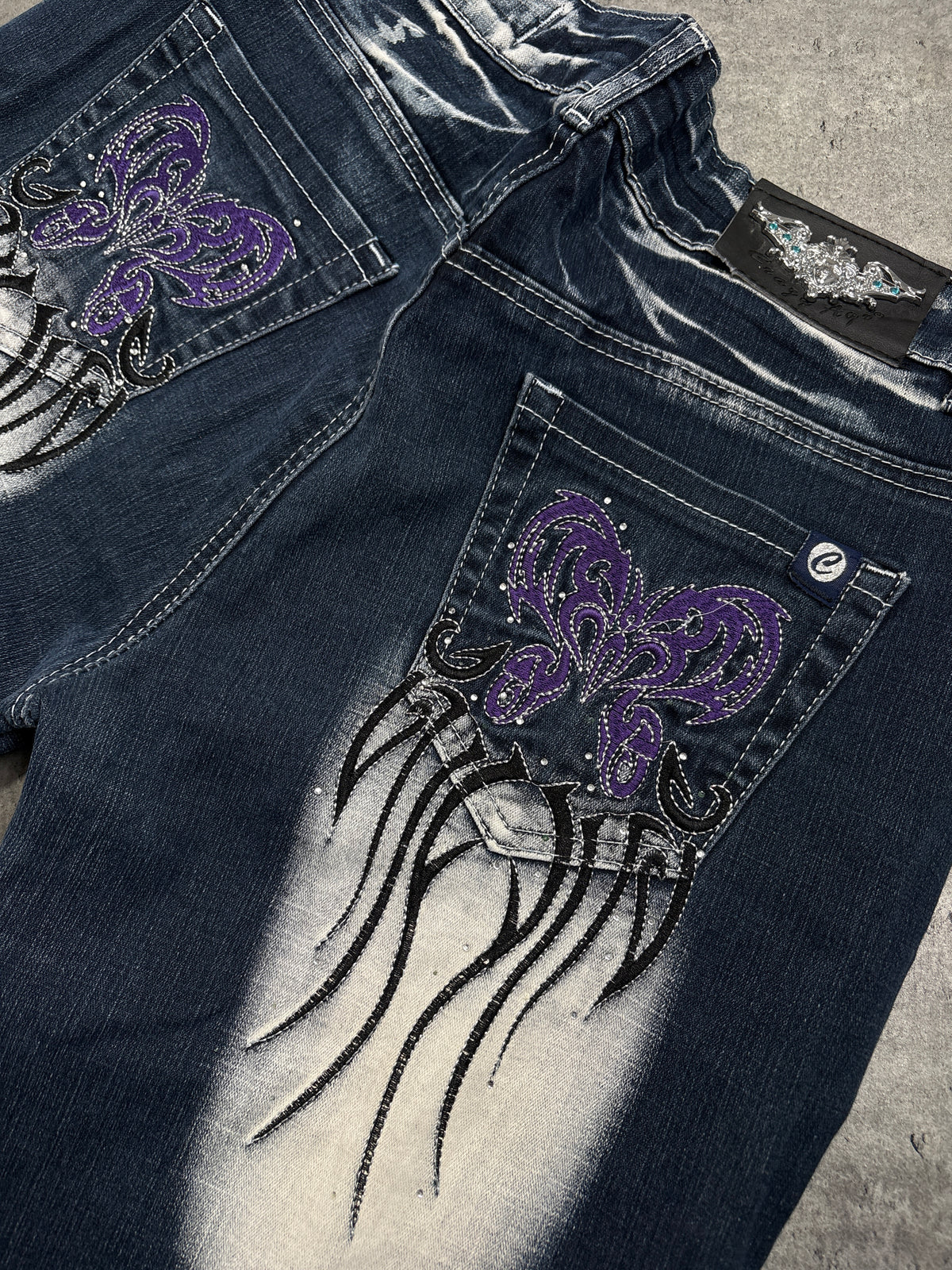 2000s Crazy Age Washed Y2K Jeans