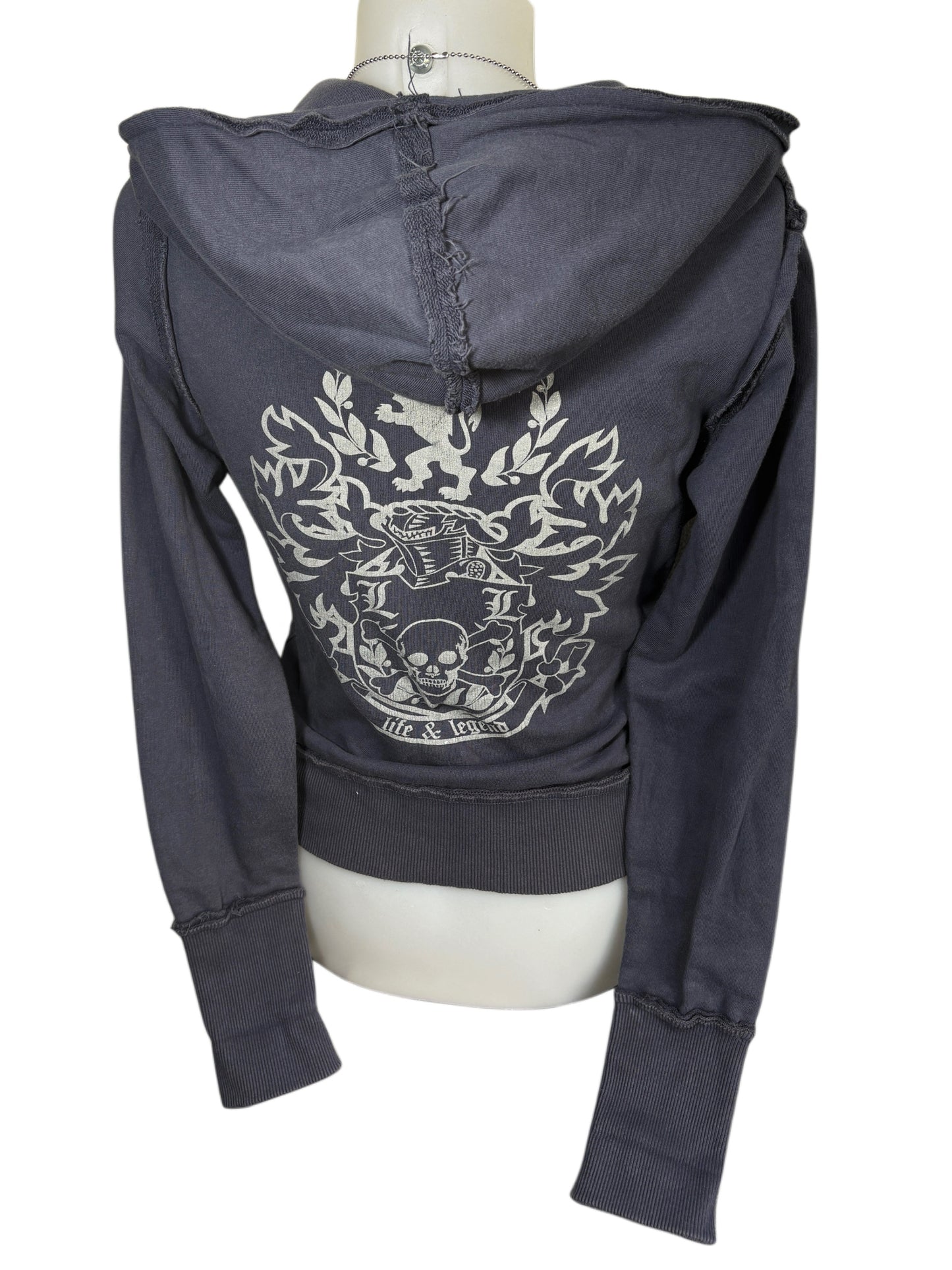2000s Skull Life&Legend Zip Up Hoodie