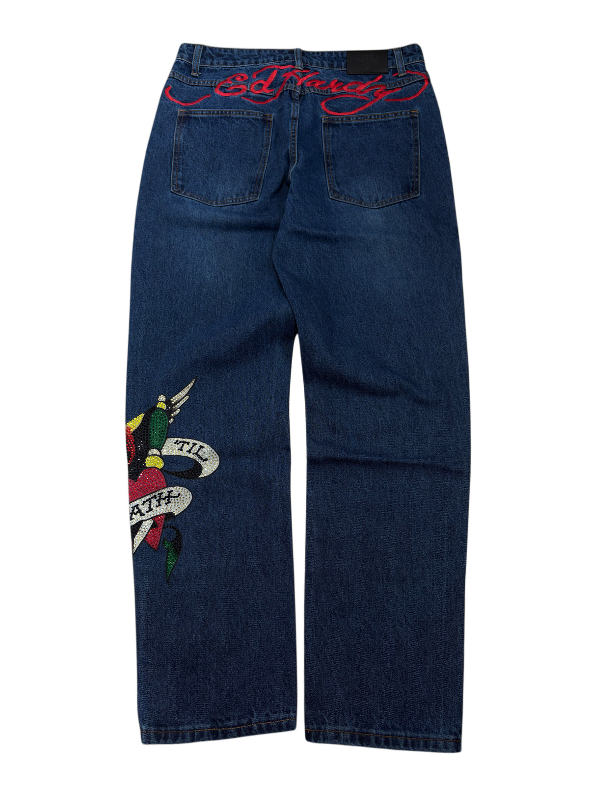 Ed Hardy Embroidery Red Jeans
