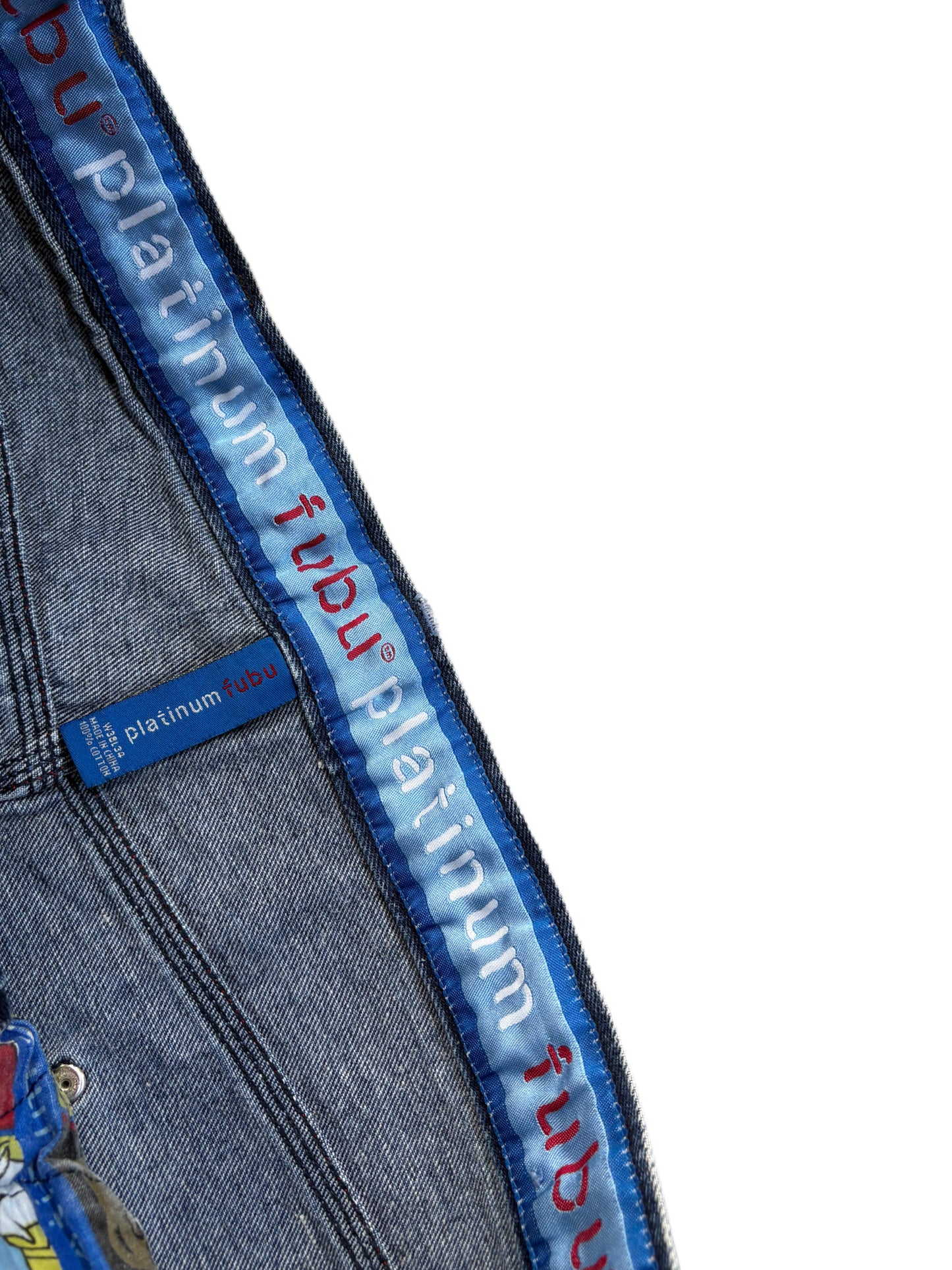 2000s *RARE* FUBU PLATINIUM FAT ALBERT BAGGY JEANS