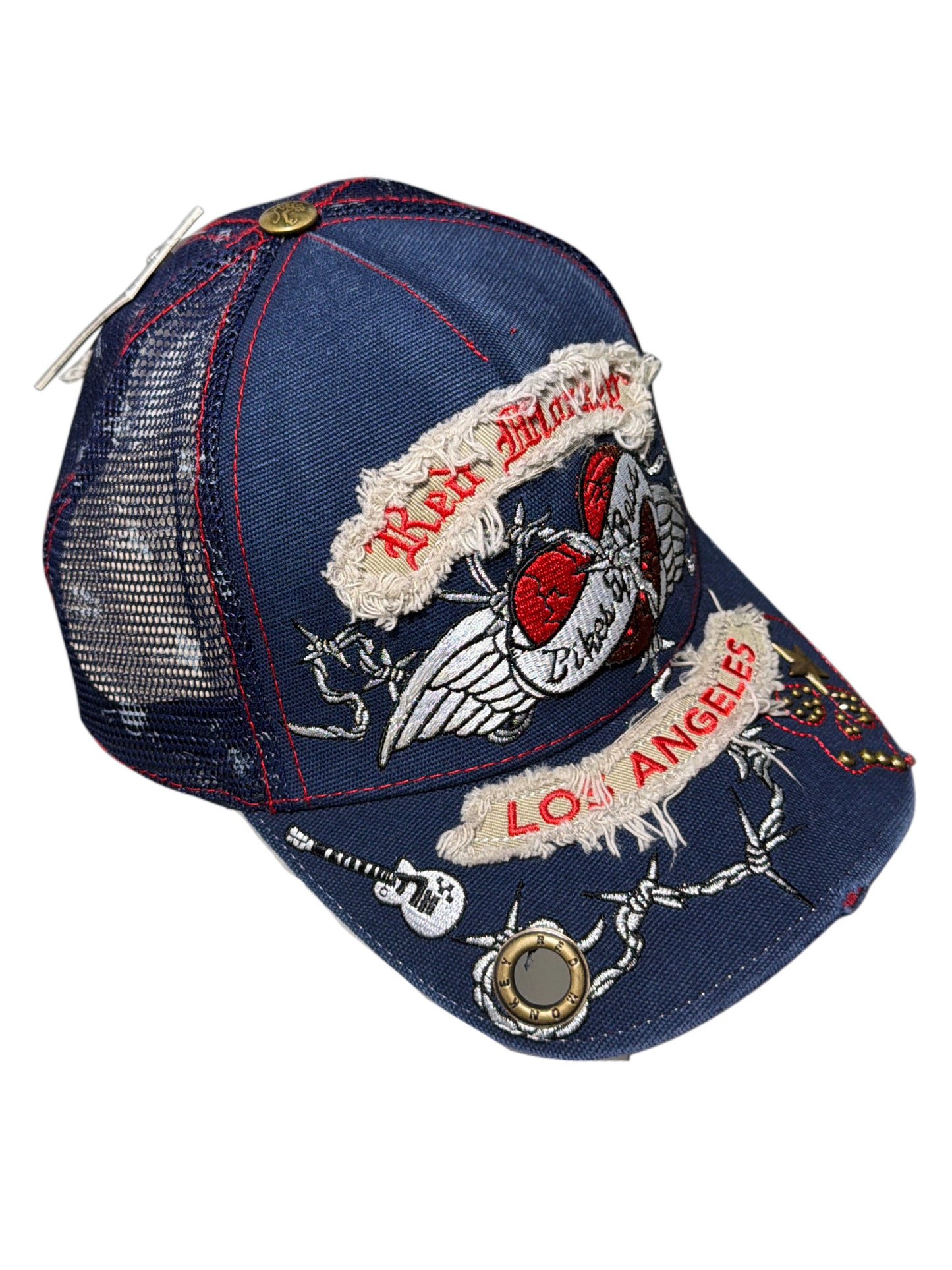 2000s Trucker Cap Red Monkey navy