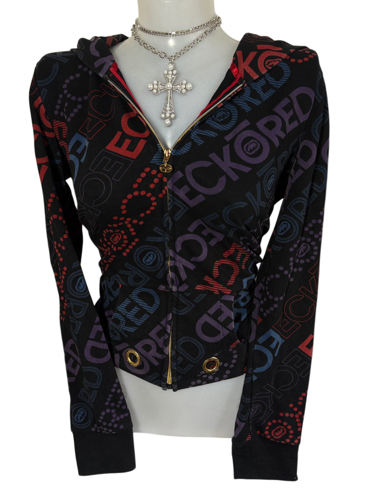 2000s Ecko Red Y2K zip Hoodie