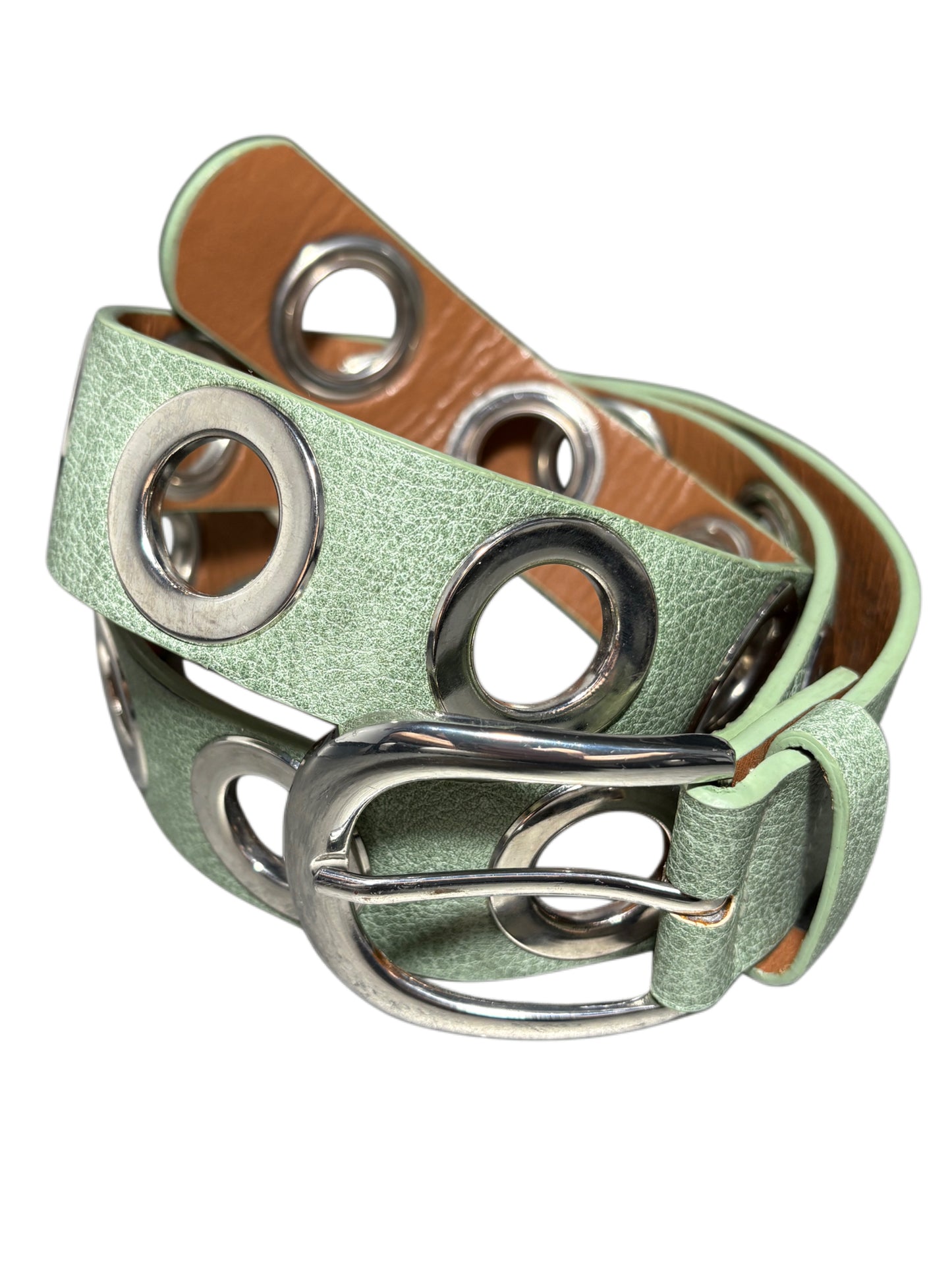 2000s O-rings Real Leather Belt Pasek z prawdziwen skóry