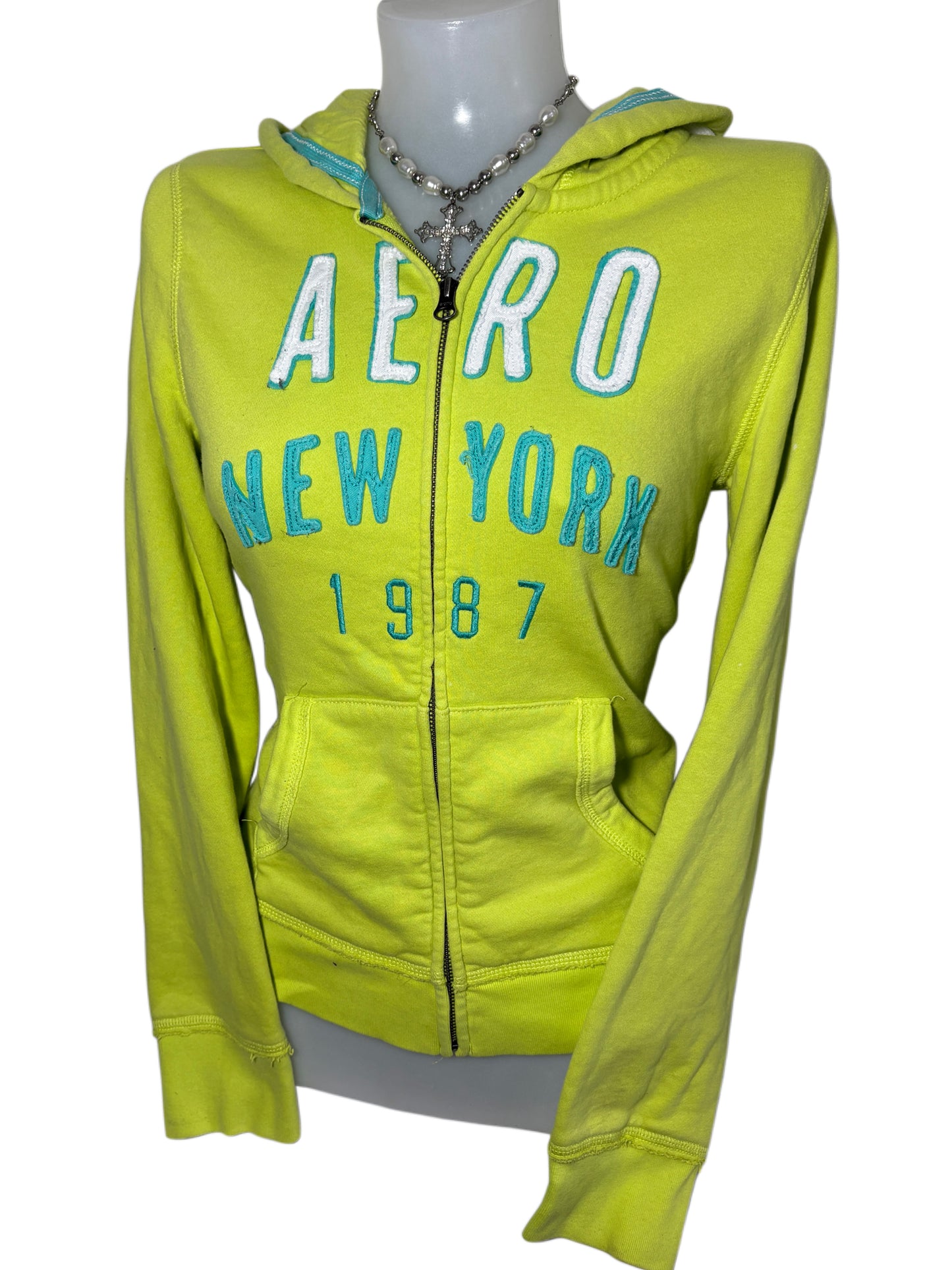 2000s Aeropostale zip up hoodie limone