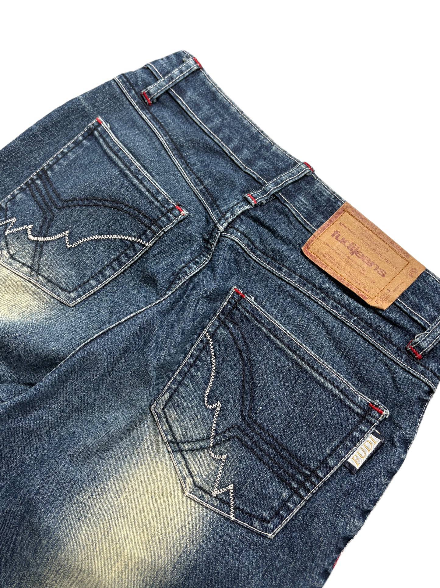 2000s sexy Fudi jeans flared spodnie bootcut dzwony washed japan style