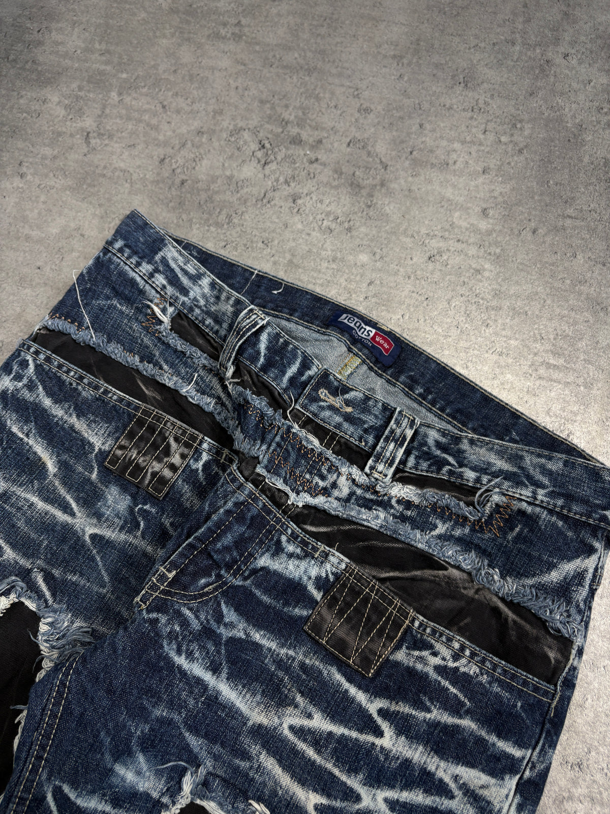 2000s Distressed Patch Jeans