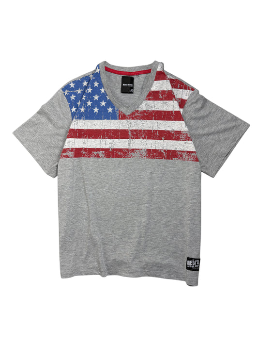 USA Flag Much More V-neck T-shirt