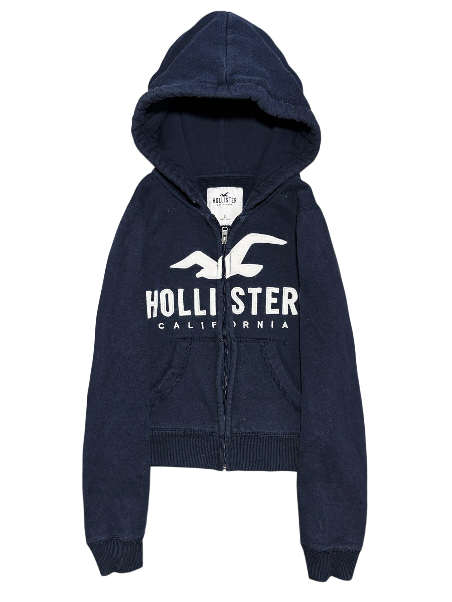 2000s Hollister zip up hoodie boxy