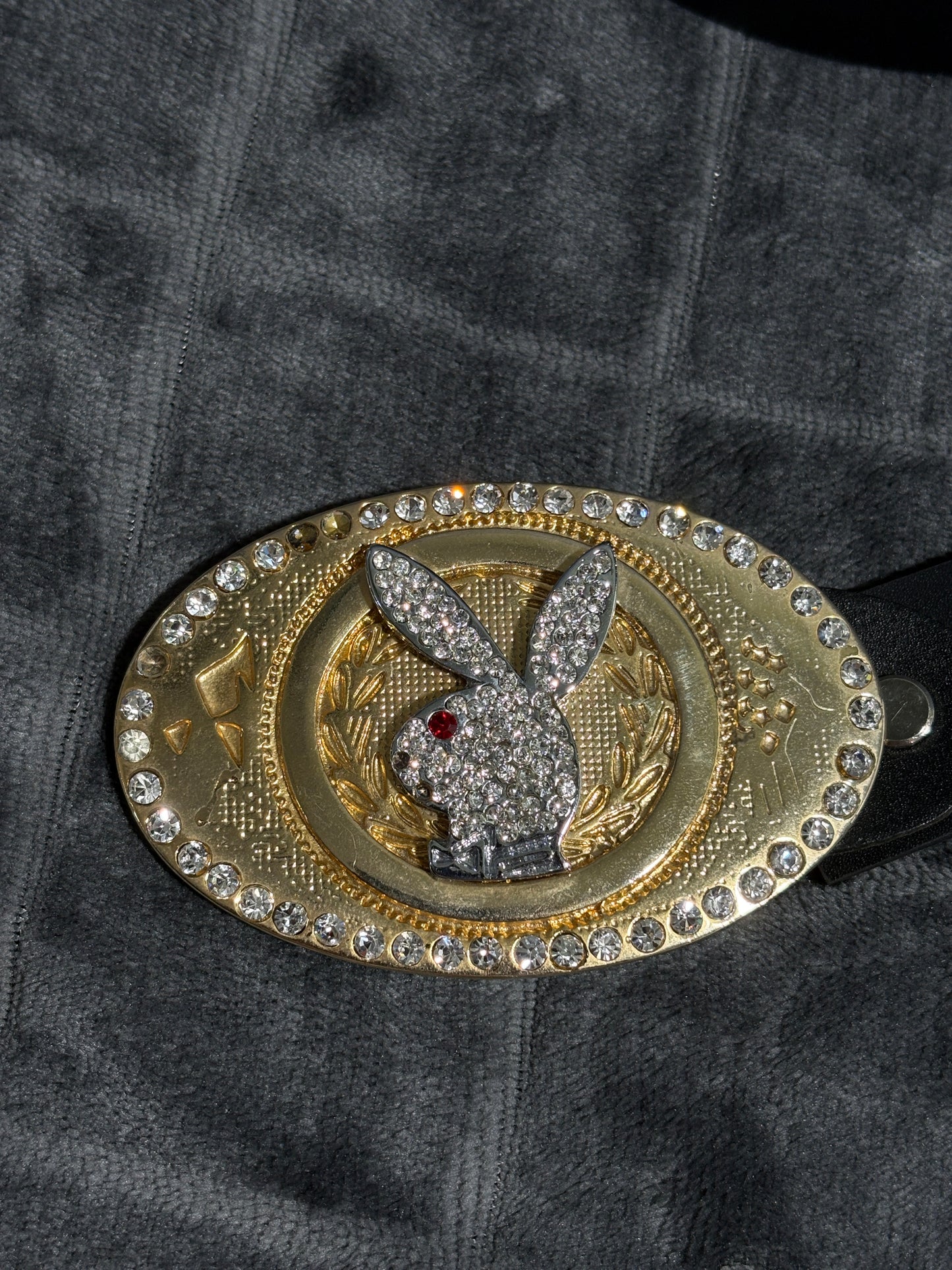 2000s Playboy Gold Belt Pasek bling