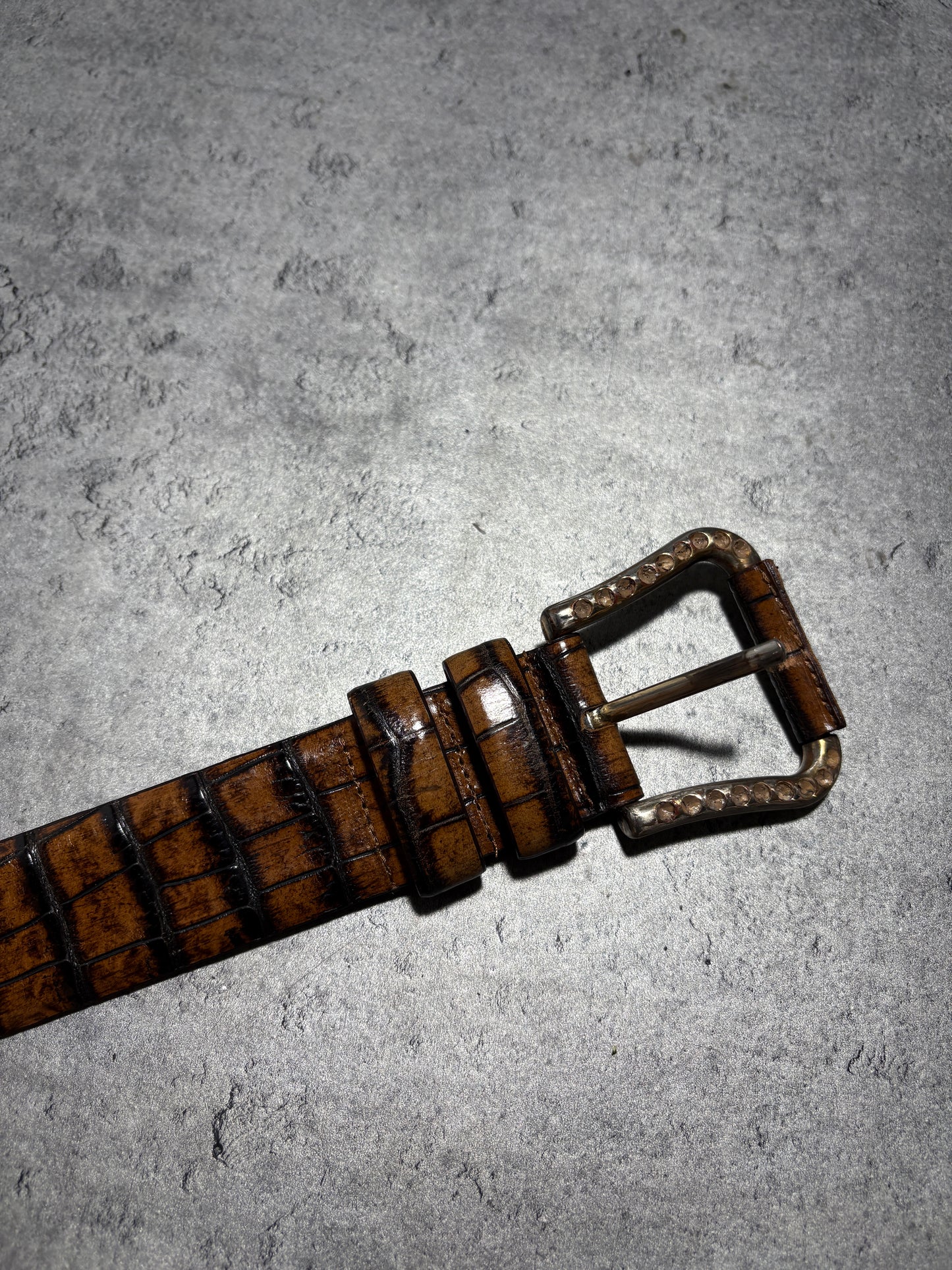 Vintage Real Leather Belt Pasek skórzany