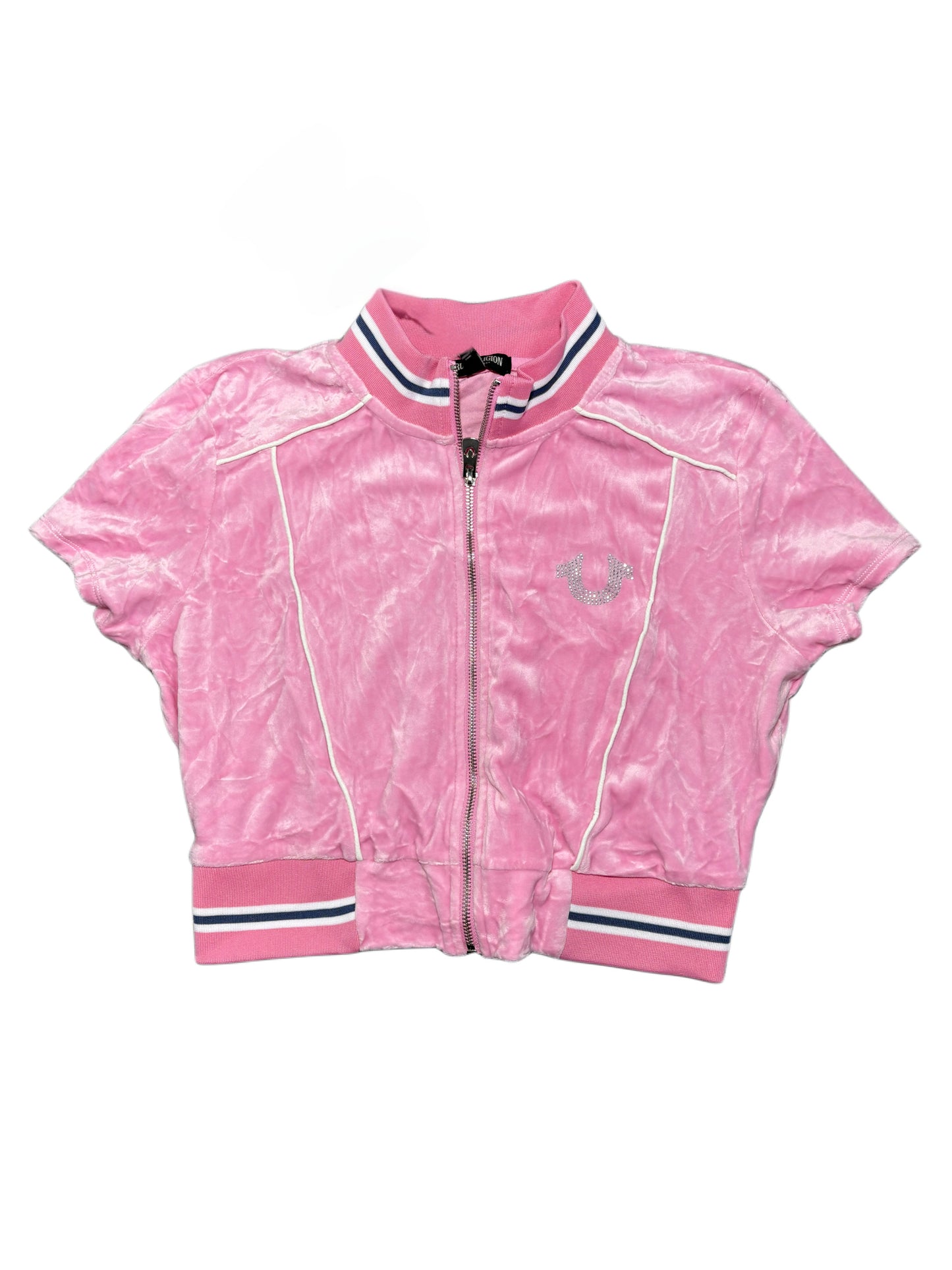 True Religion welur pink top