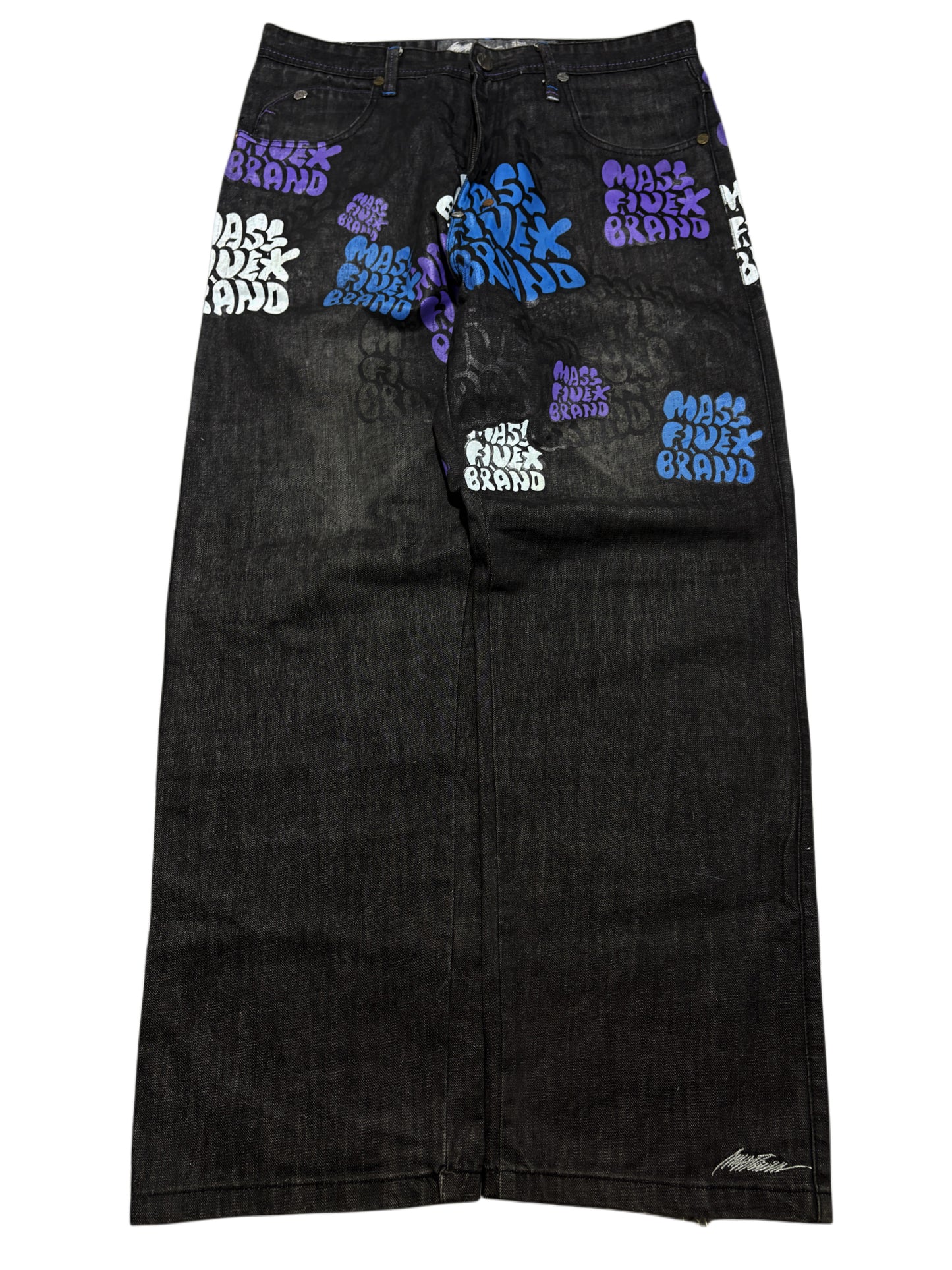 2000s Mass Denim graffiti baggy  jeans OG POLSKA MARKA