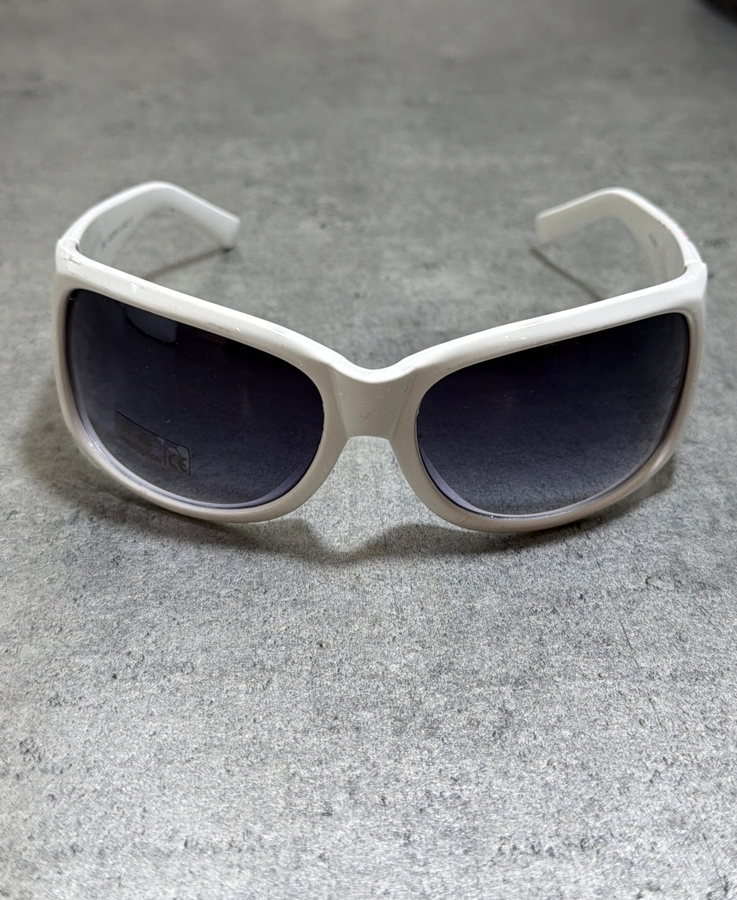 2000s Ed Hardy sunglasses white okulary przeciwsłoneczne