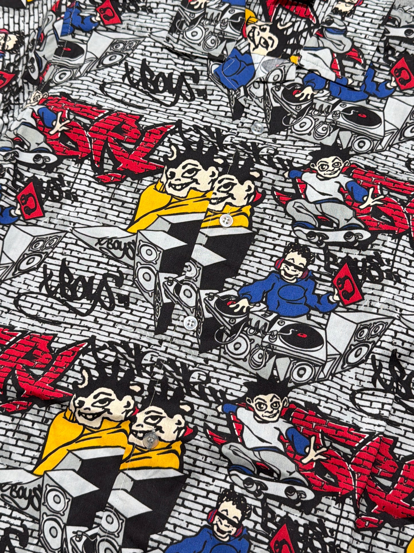 2000s Rap Hip Hop Grafitti Shirt Polo