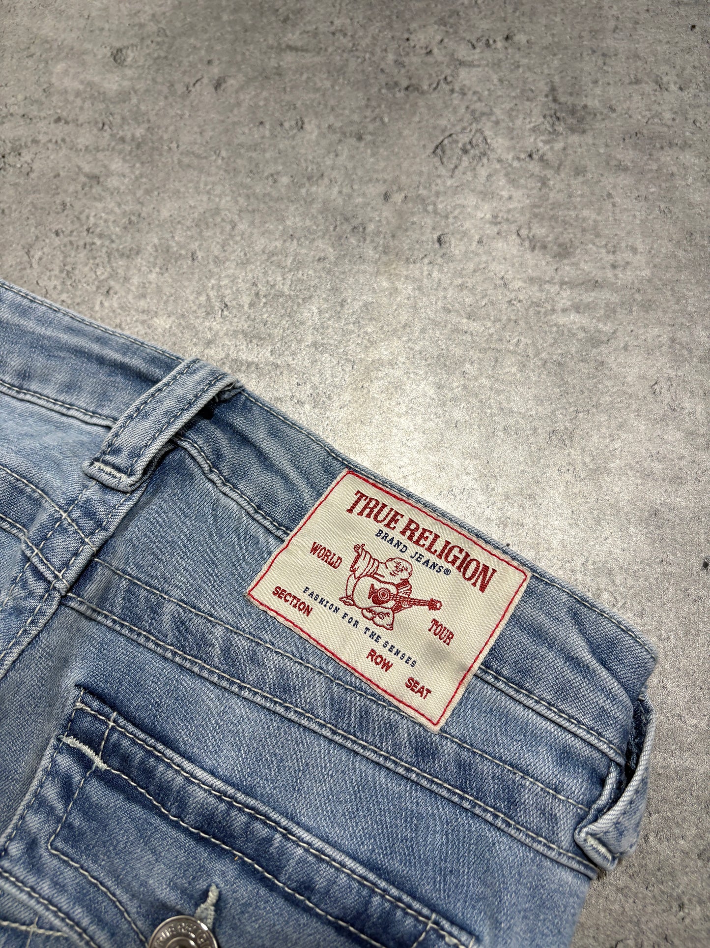 True Religion Becca Flare Light Blue Washed Jeans Dzwony