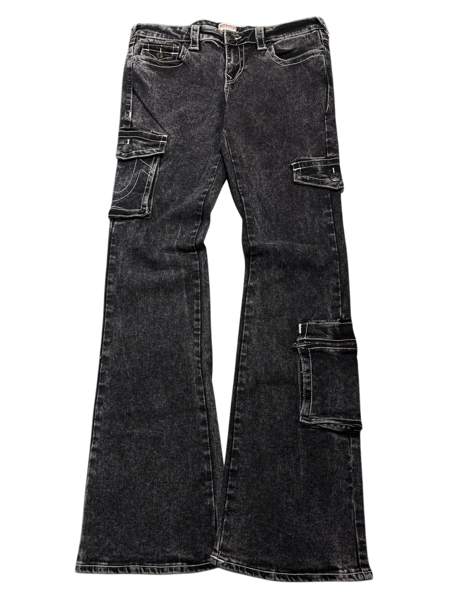 True Religion grey flare pockets jeans