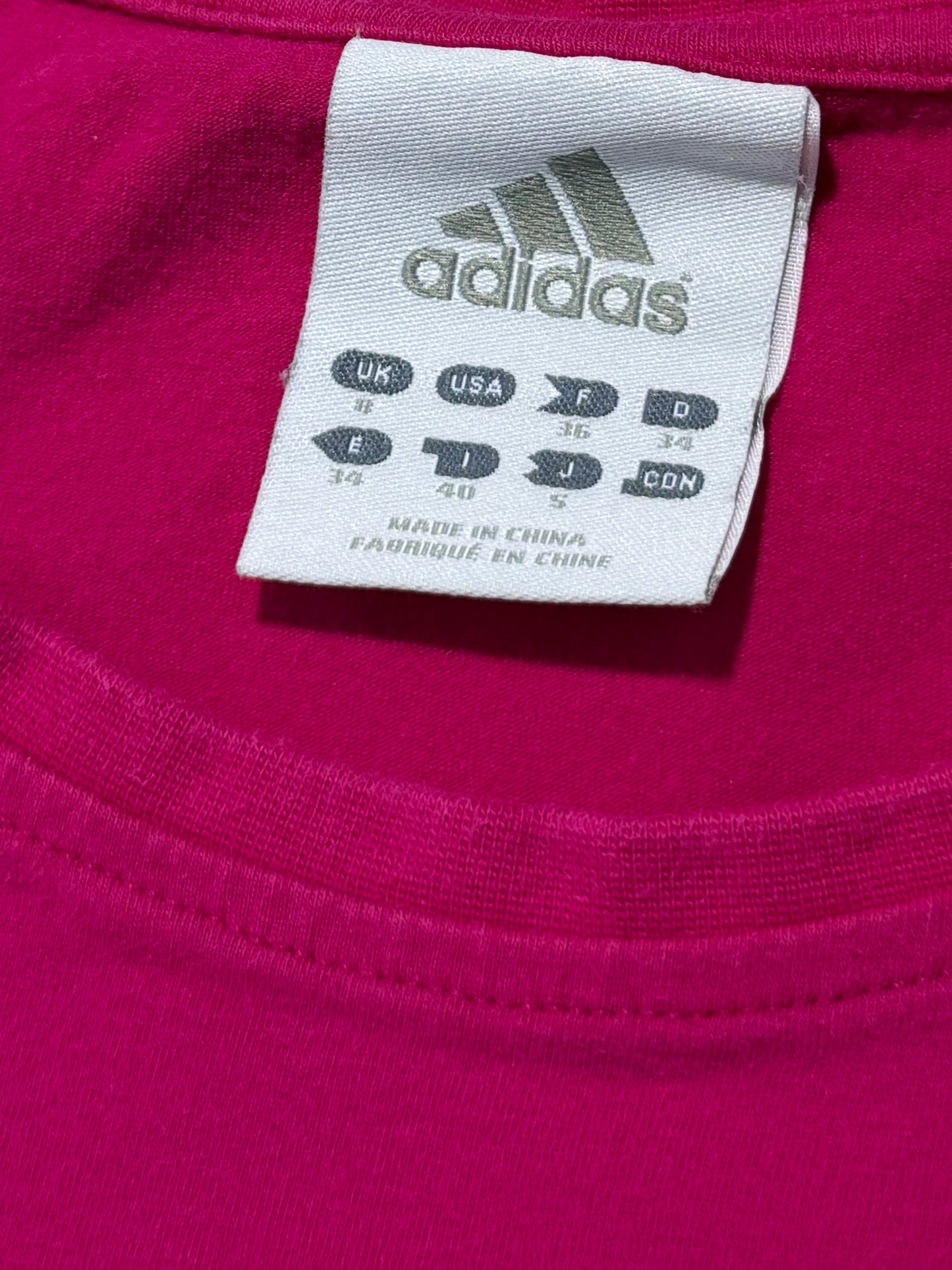 2000s Adidas baby tee pink t-shirt