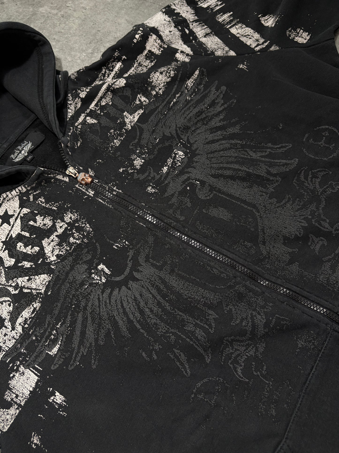 2000s Rock Rebel USA zip hoodie