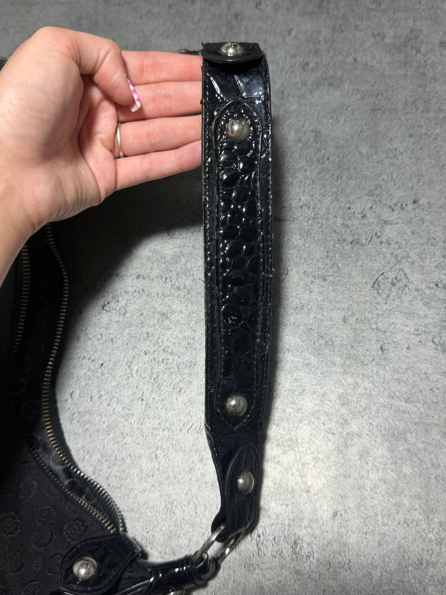 2000s Gussaci Black Bag