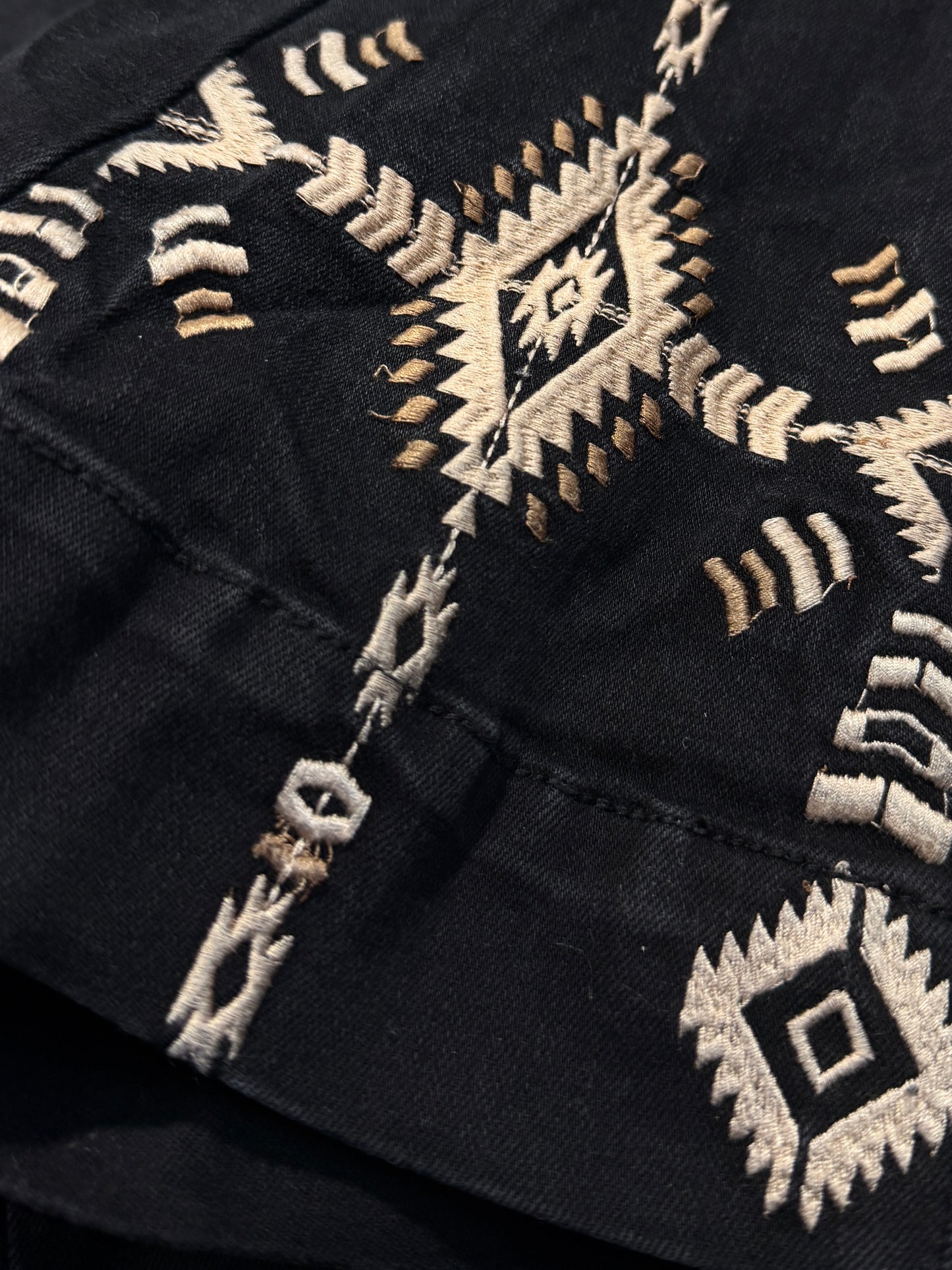2000s Flare Rock&Roll Denim Black Jeans