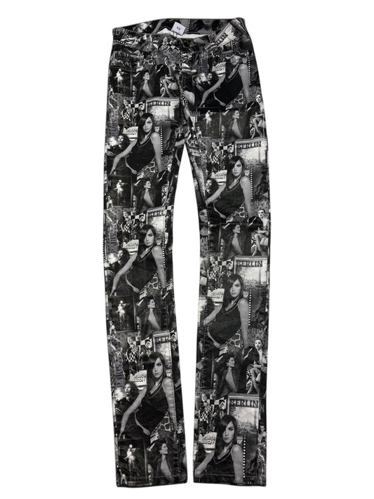 2000s sexy skinny archive full print pants