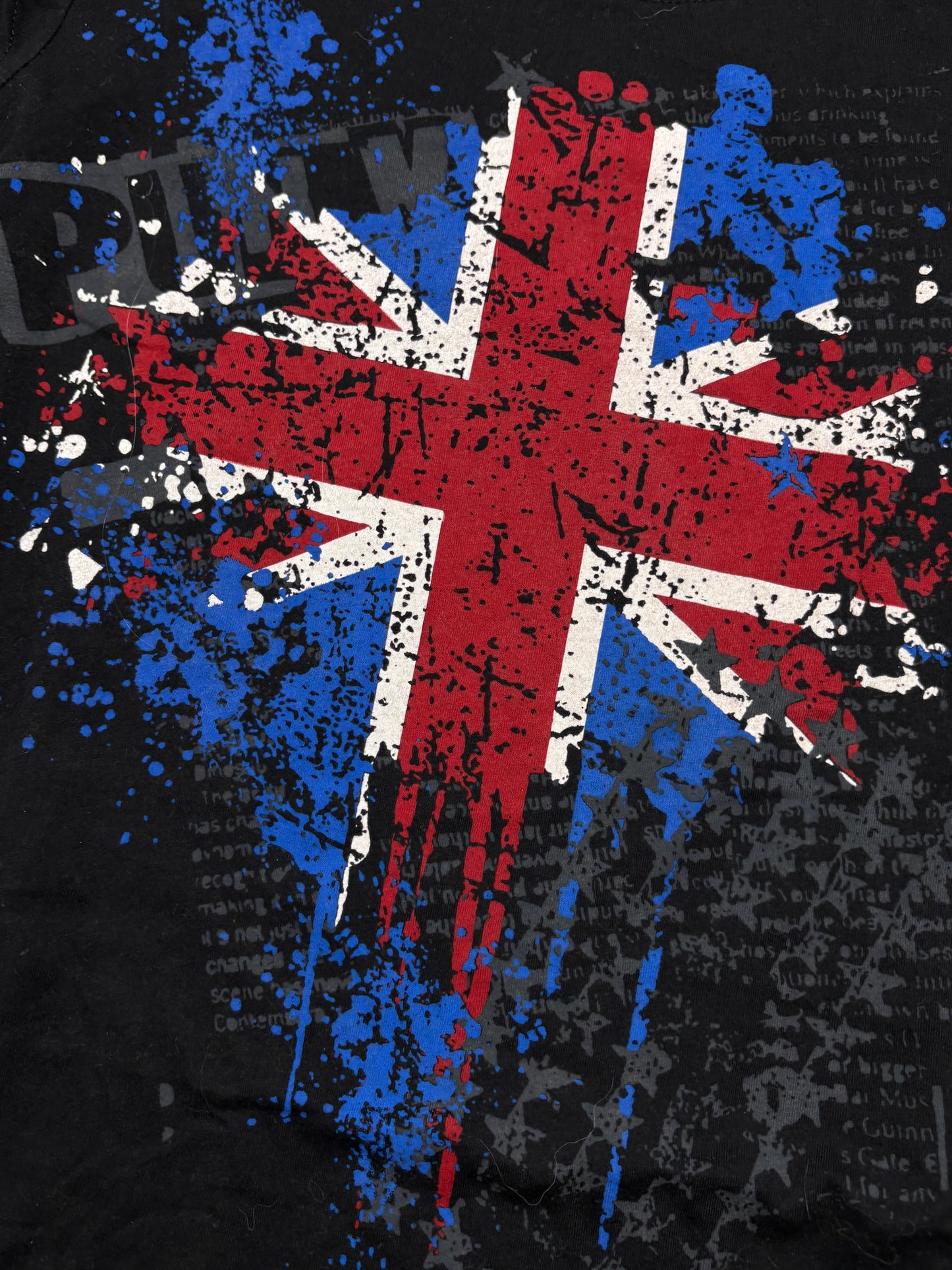 2000s UK Flag Fishbone T-shirt