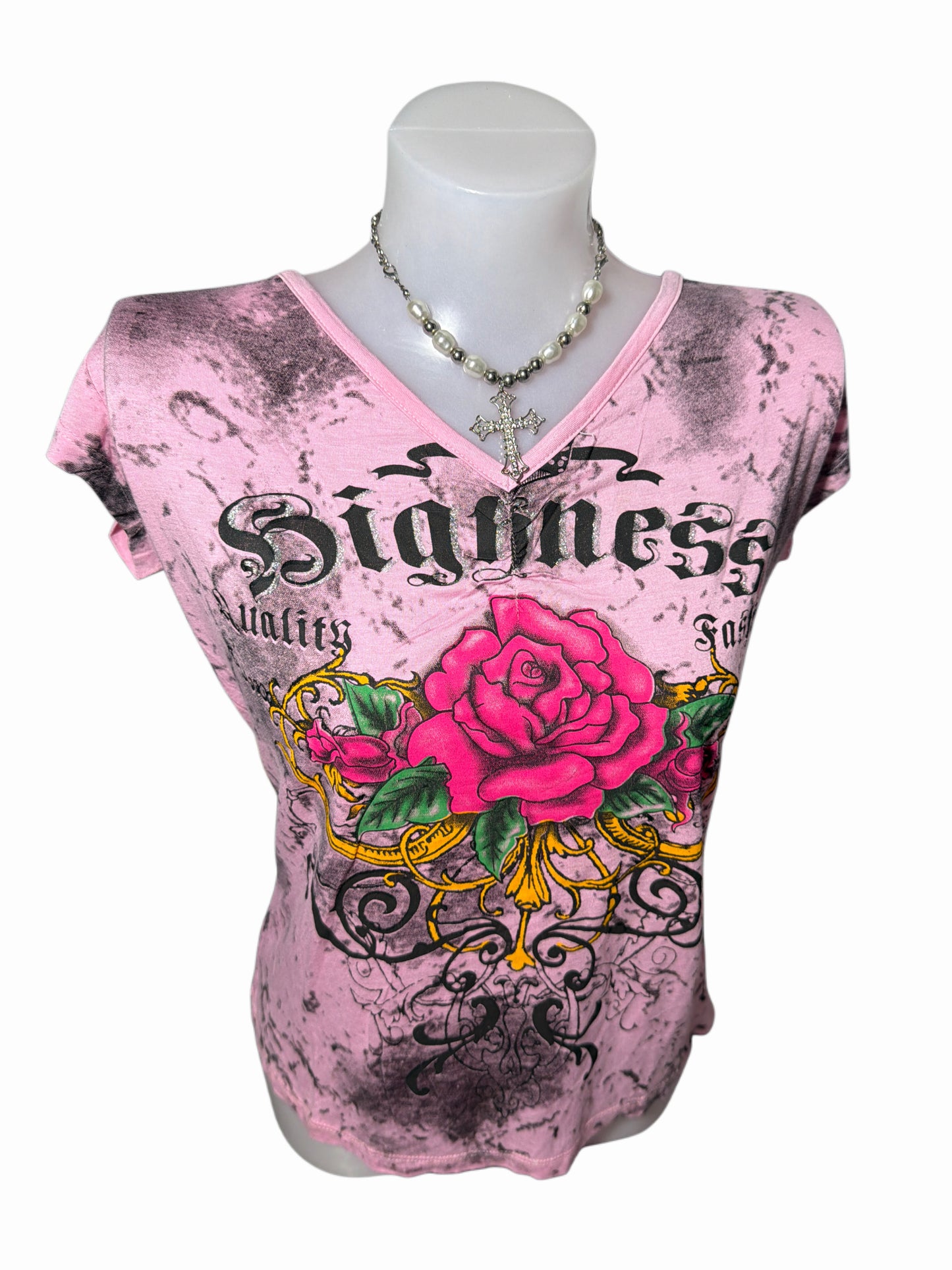 2000s Y2K T-shirt baby pink
