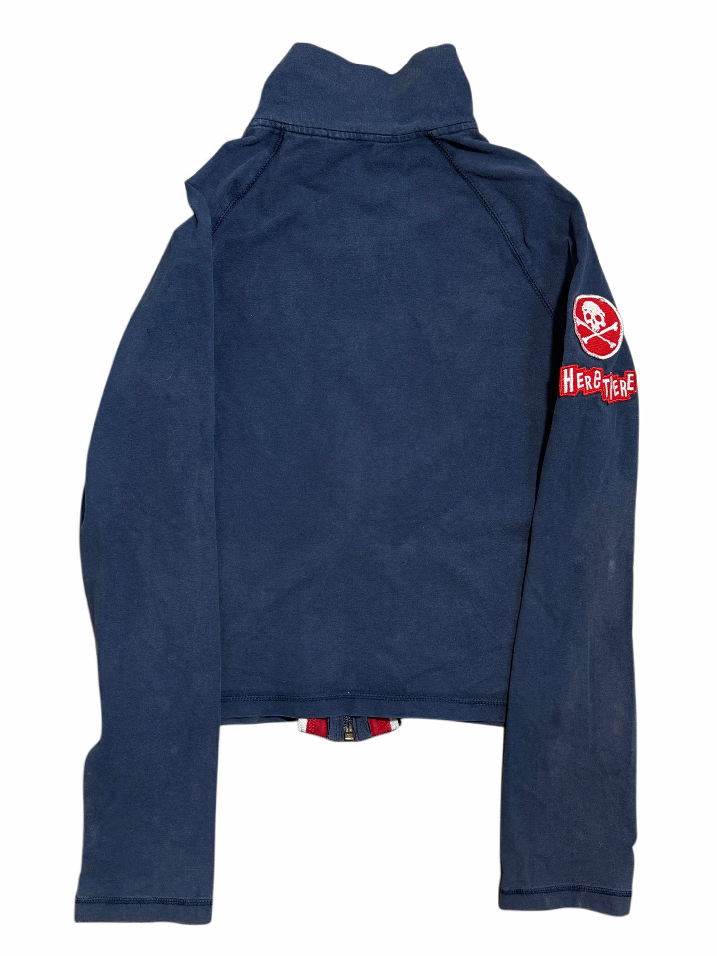Fishbone UK Flag cropped zip up hoodie