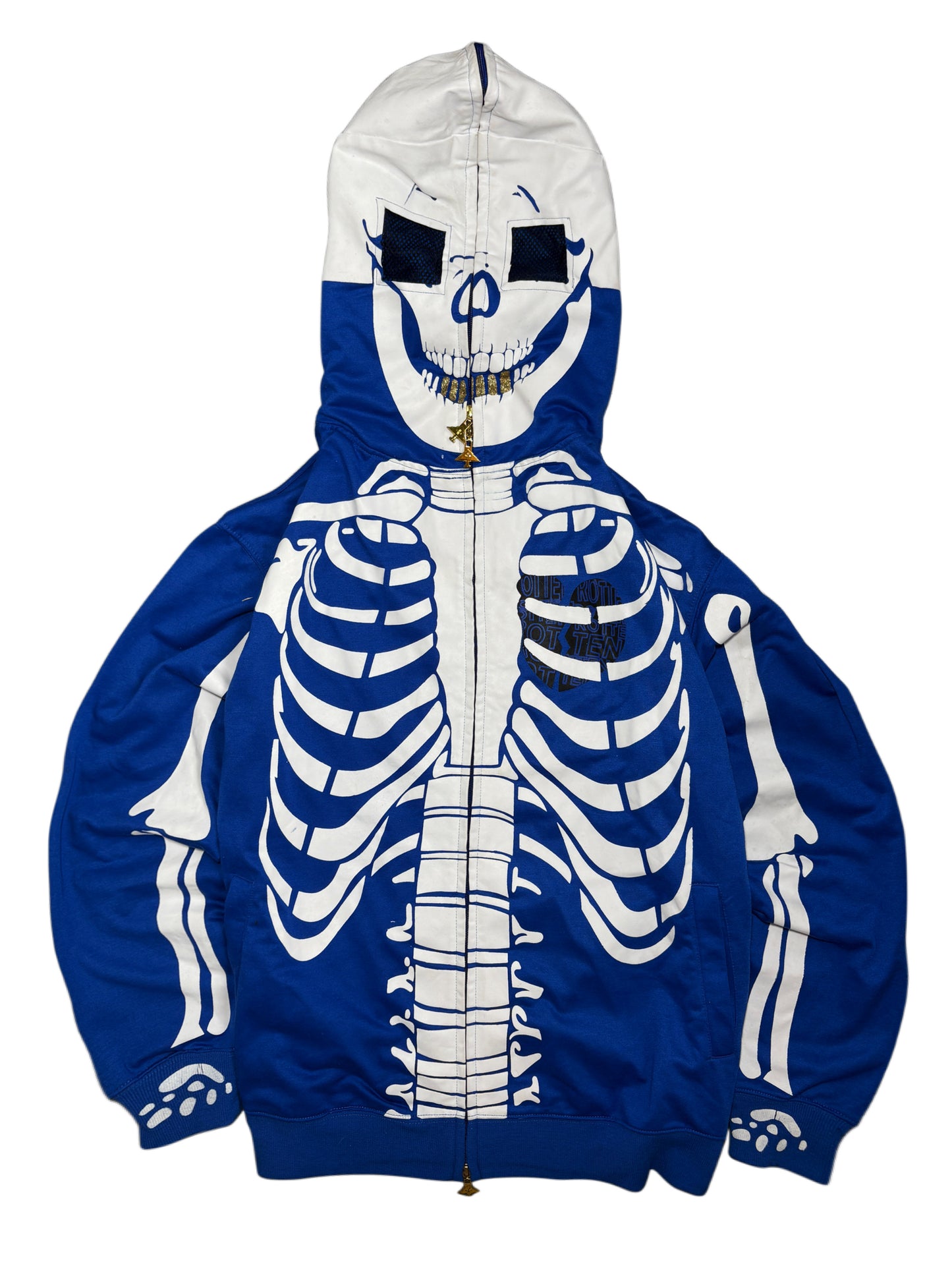 Full Zip Up Skeleton Hoodie