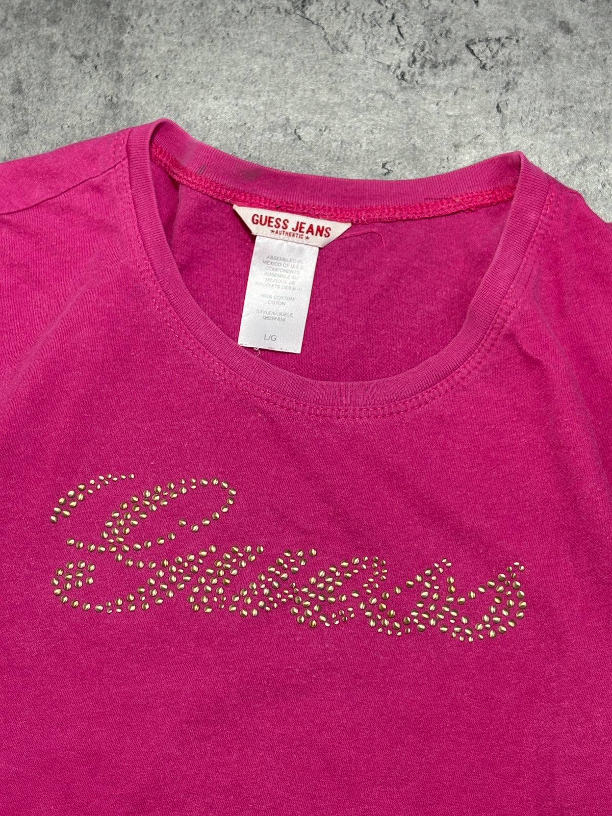 2000s Guess rhinestones y2k t shirt