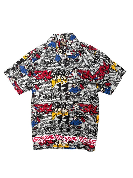 2000s Rap Hip Hop Grafitti Shirt Polo