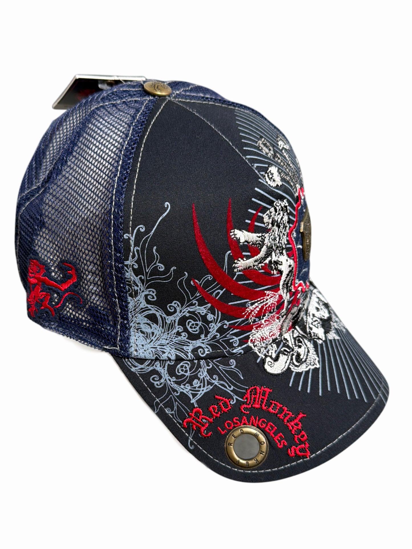 2000s Trucker Cap Red monkey navy