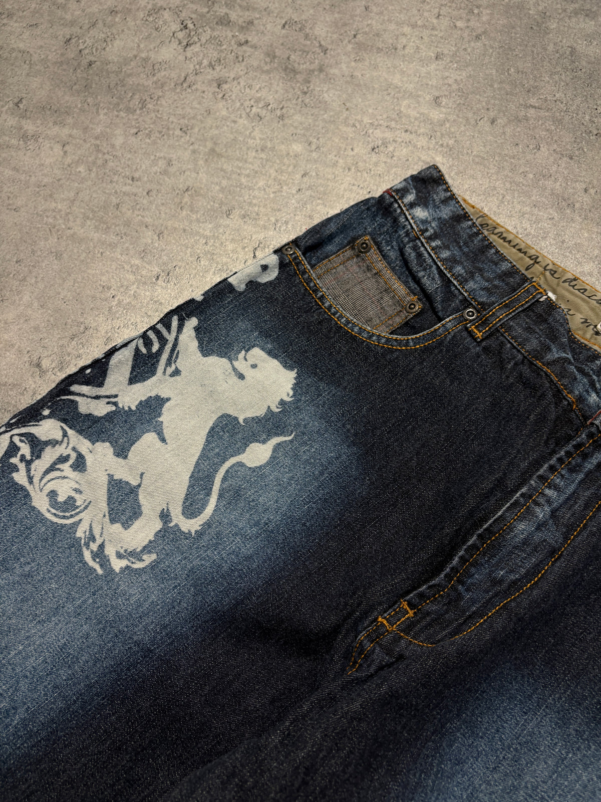2000s Printed baggy Y2K Jeans
